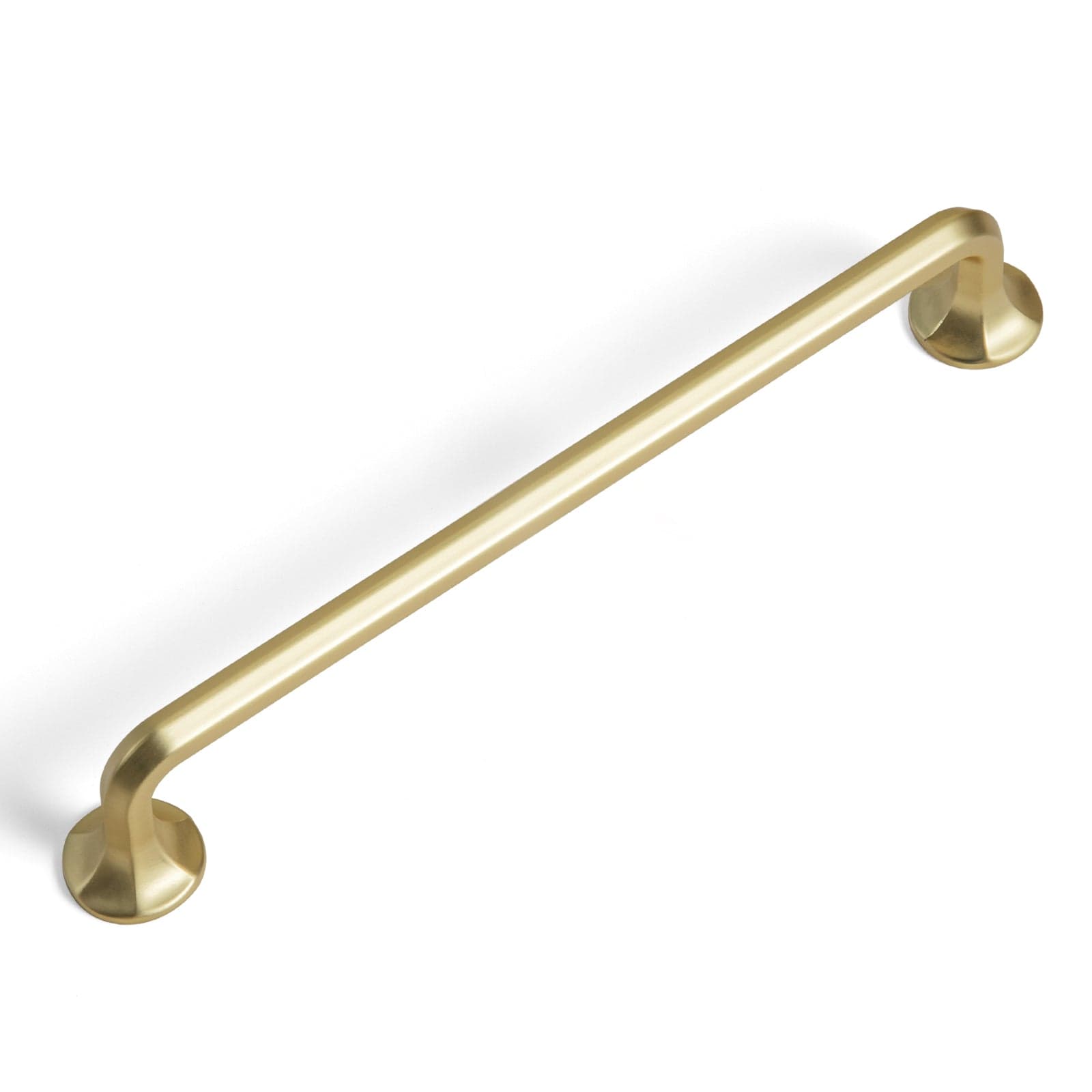 Goo-Ki Brushed Brass / 7.6'' Hole Center / 6 Pack Large Base Cabinet Handle Angled Bronze Drawer Pulls