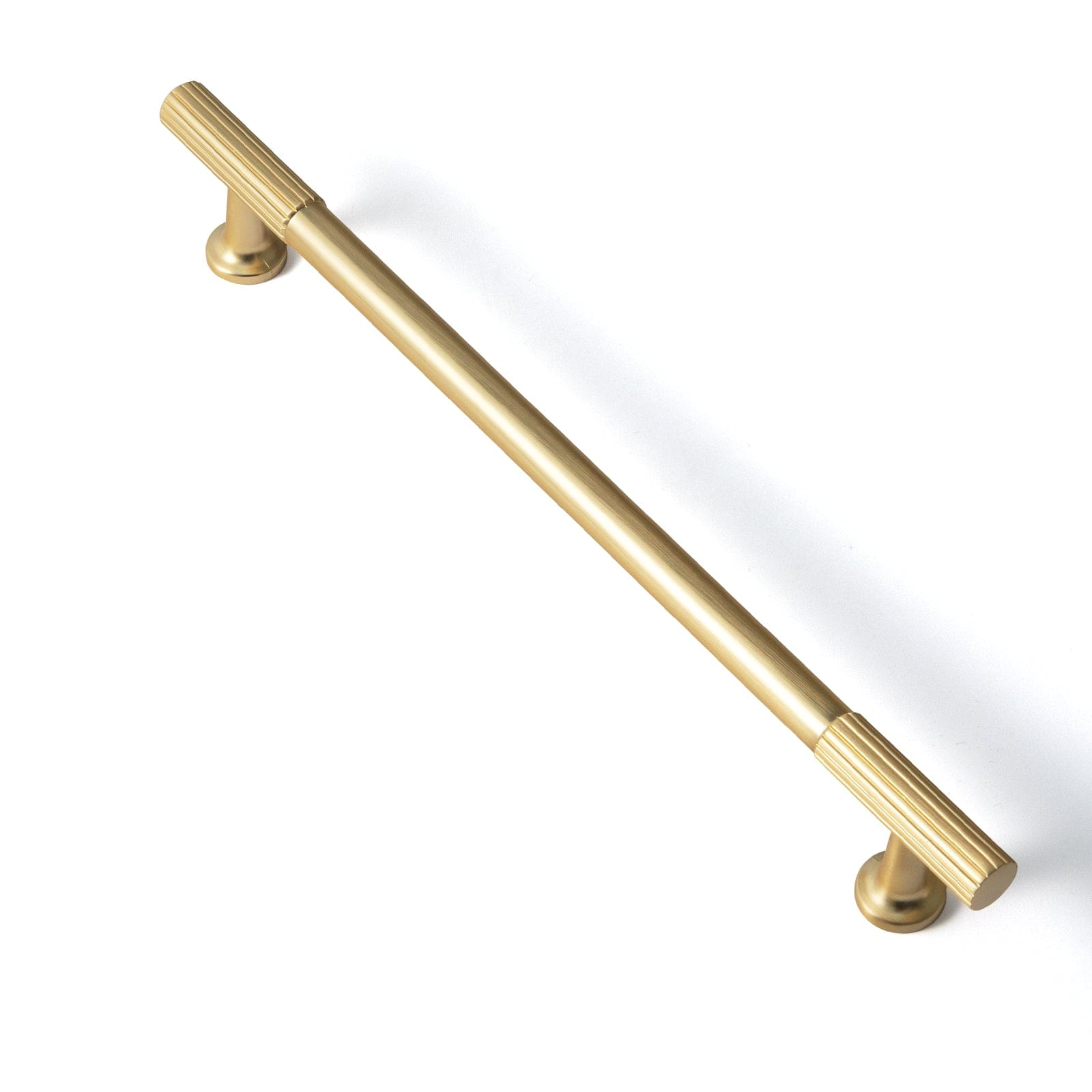 Goo-Ki Brushed Brass / 7.6'' Hole Center / 6 Pack Striped Decorations Cabinet Pull Retro Brass Cabinet Handles
