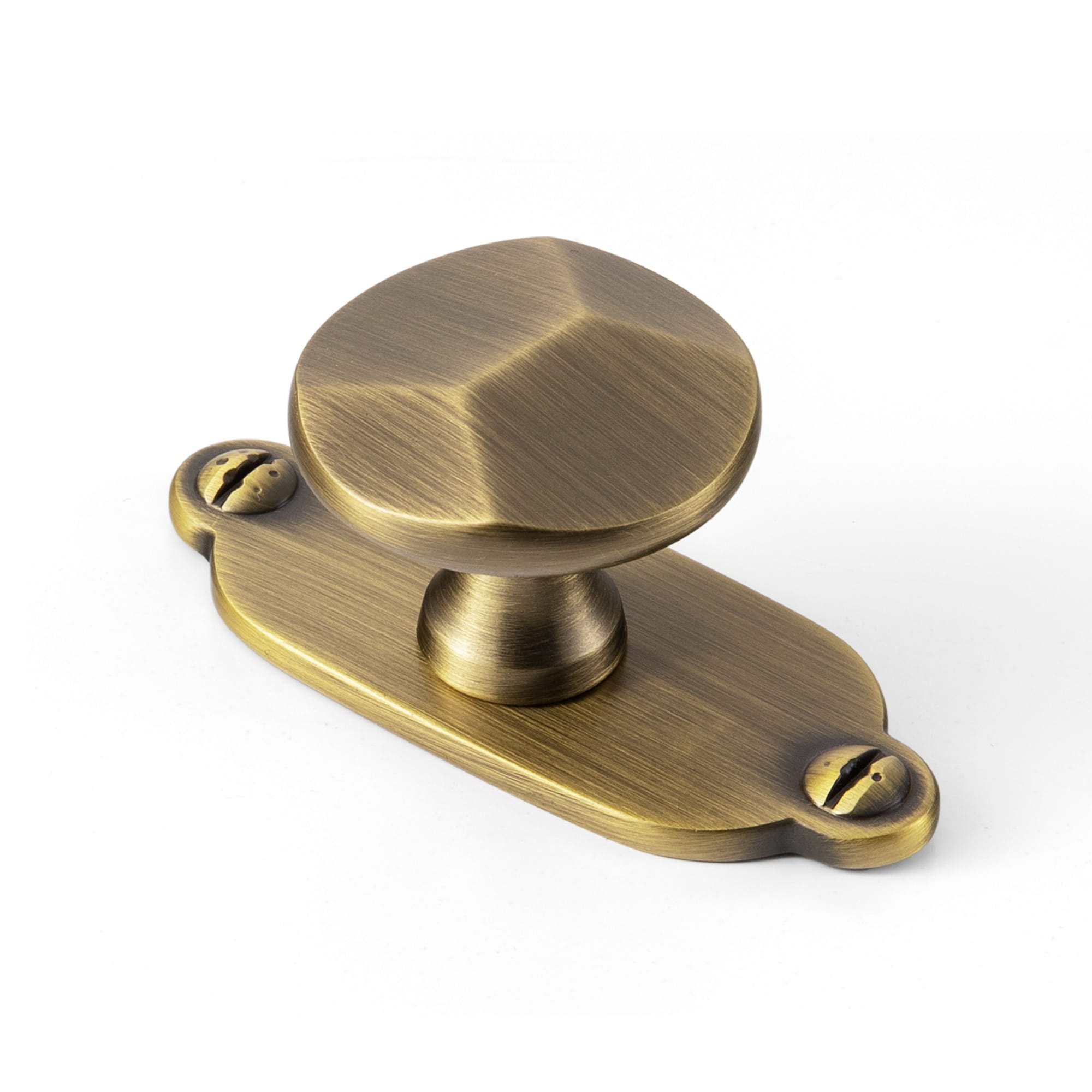 Goo-Ki Brushed Bronze / G013 / 6 Pack Traditional Aged Bronze Zinc Alloy Cabinet Knob, Elegant Round Knob with Decorative Back Plate for Kitchen & Bathroom Cabinets