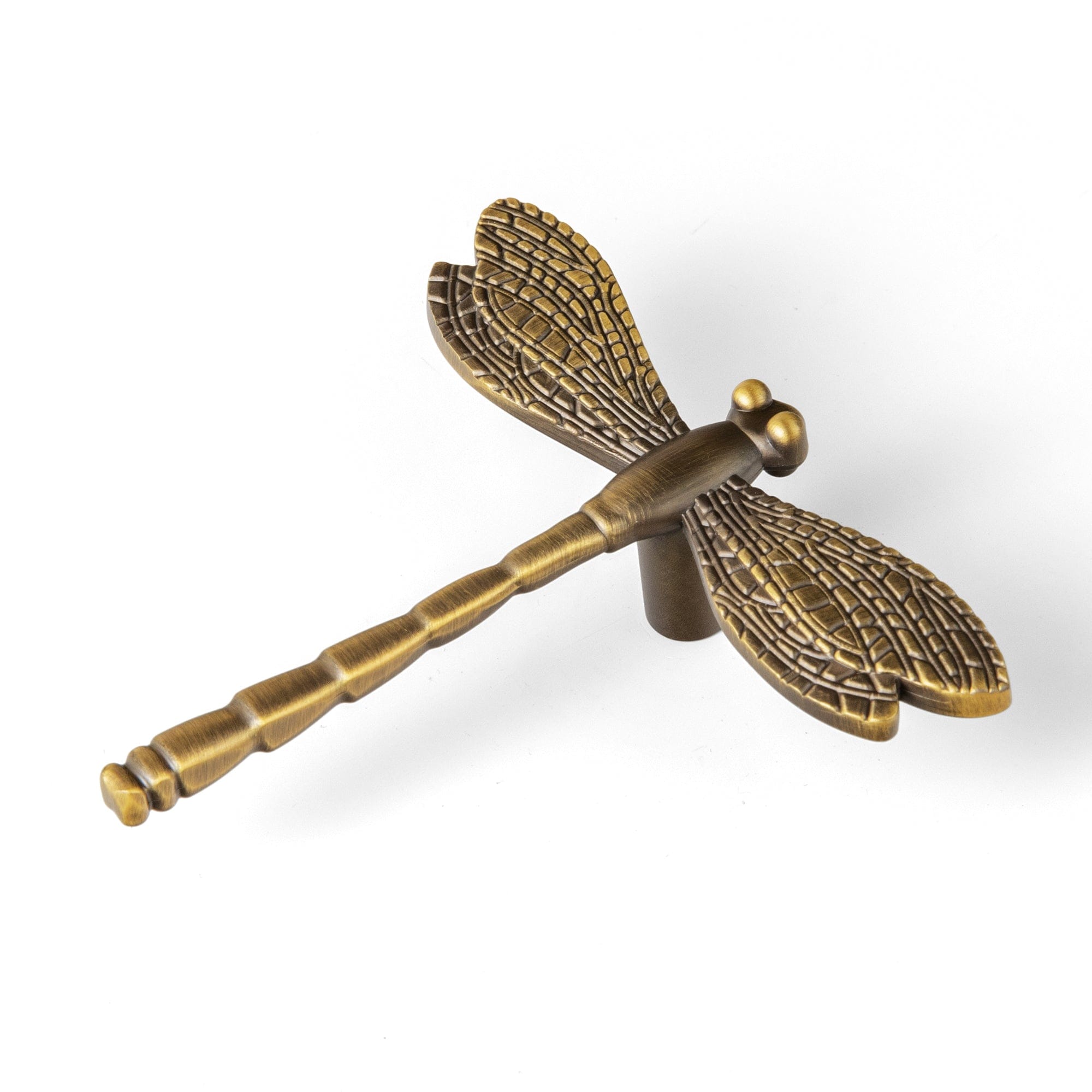 Goo-Ki Brushed Bronze / Knob / 2 Pack Dragonfly Design Cabinet Knob – Brushed Bronze Zinc Alloy Drawer Handle for Nature-Inspired Kitchen & Bathroom Decor