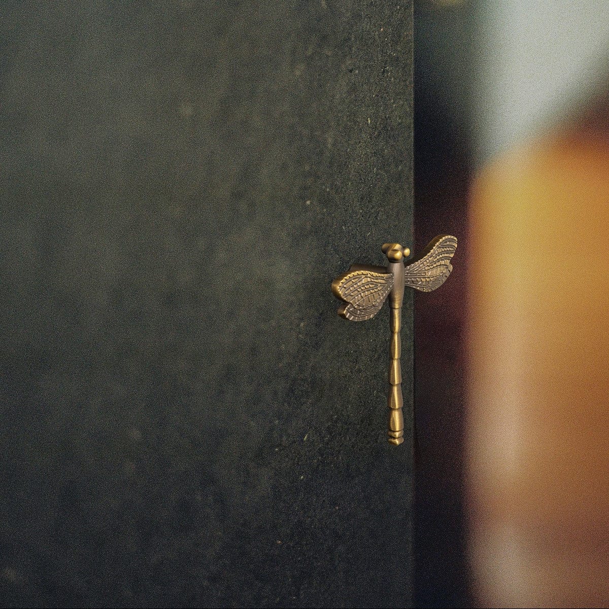 Goo-Ki Brushed Bronze / Knob / 2 Pack Dragonfly Design Cabinet Knob – Brushed Bronze Zinc Alloy Drawer Handle for Nature-Inspired Kitchen & Bathroom Decor