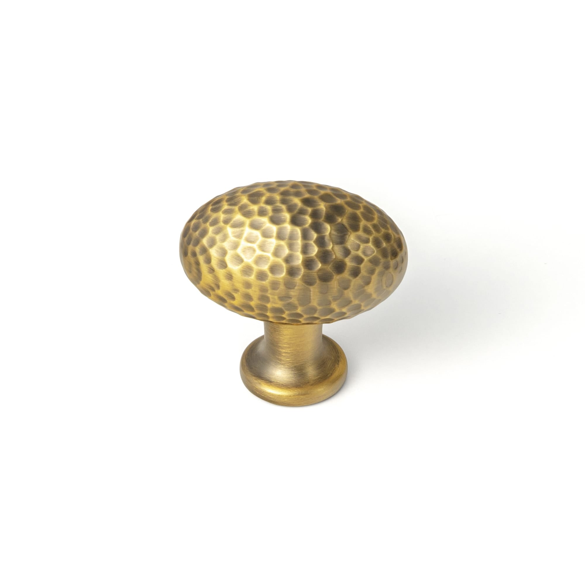 Goo-Ki Brushed Bronze / Knob / 6 Pack Hammered Texture Oval Cabinet Knobs, Egg Shaped Solid Zinc Alloy Drawer Furniture Knobs for Kitchen Cabinets
