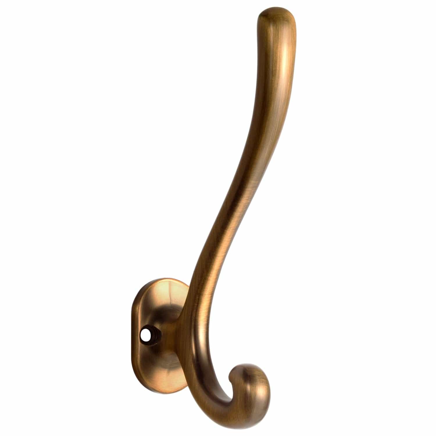 Goo-Ki Brushed Bronze Medieval Clothes Hook American Porch Bedroom Cloakroom Wall Single Hook 6 Pack