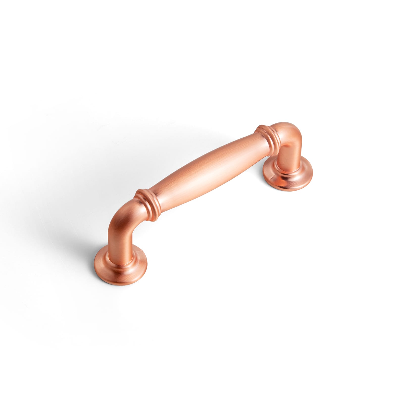 Goo-Ki Brushed Copper / 3'' Hole Center / 6 Pack Decorative Cabinet Pulls with Eye-Catching Geometric & Curved Silhouettes