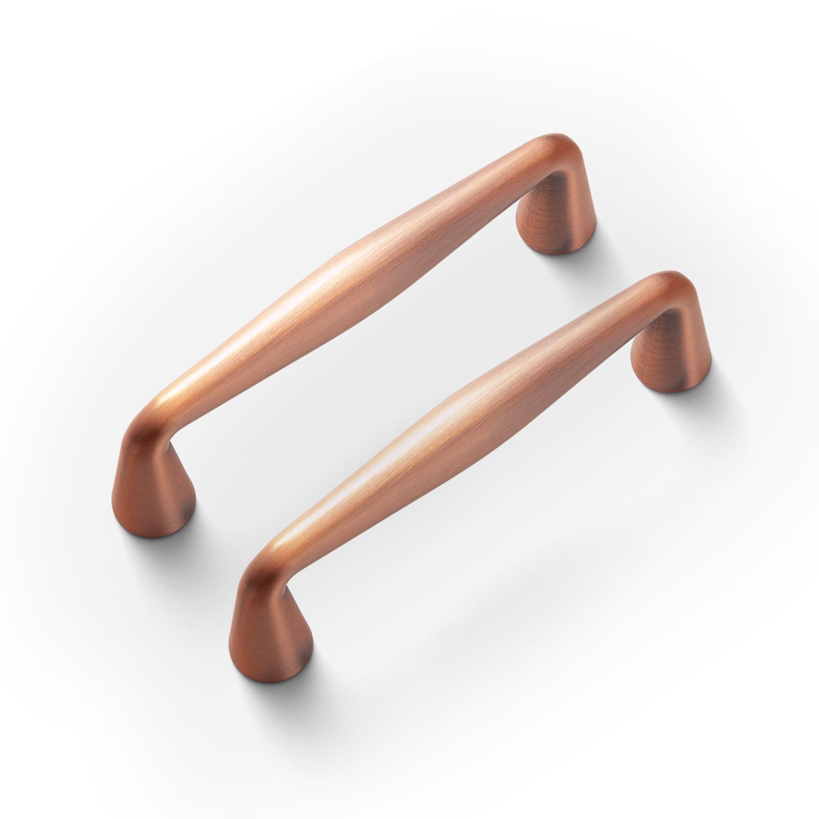Goo-Ki Brushed Copper / 3'' Hole Center / 6 Pack Retro Cabinet Pulls Luxurious Drawer Pulls for Bedroom Kitchen