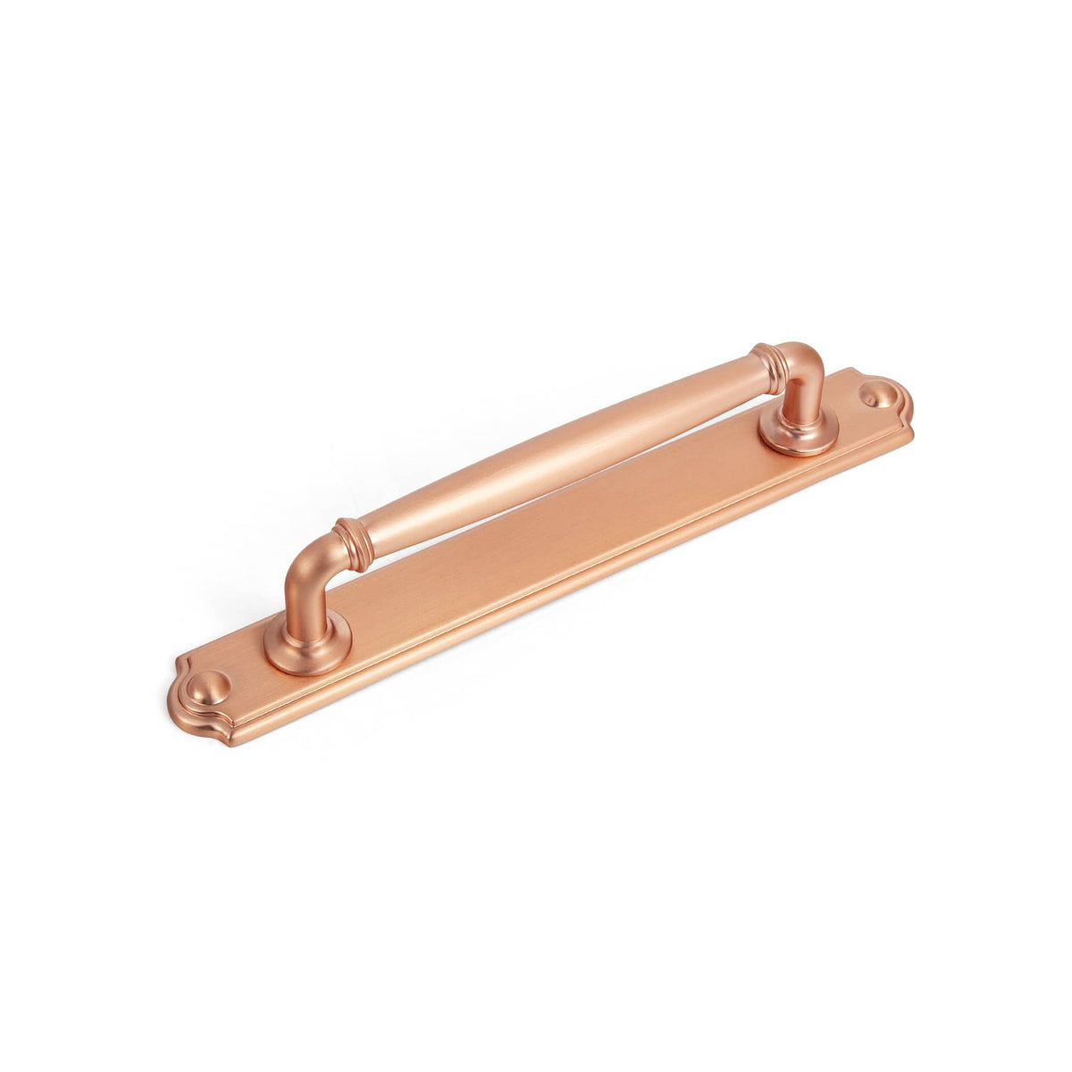Goo-Ki Brushed Copper / 5'' Hole Center with Back Plate C / 2 Pack Decorative Cabinet Pulls with Eye-Catching Geometric & Curved Silhouettes
