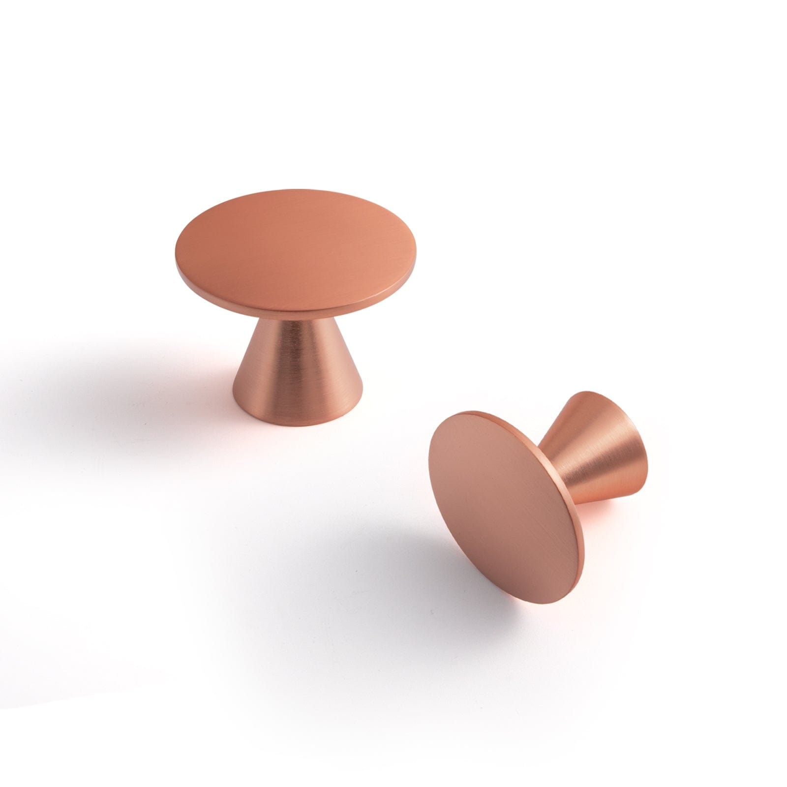 Goo-Ki Brushed Copper / Knob / 6 Pack Zinc Alloy Cabinet Knob Single Hole Solid Cabinet Hardware for Bedroom