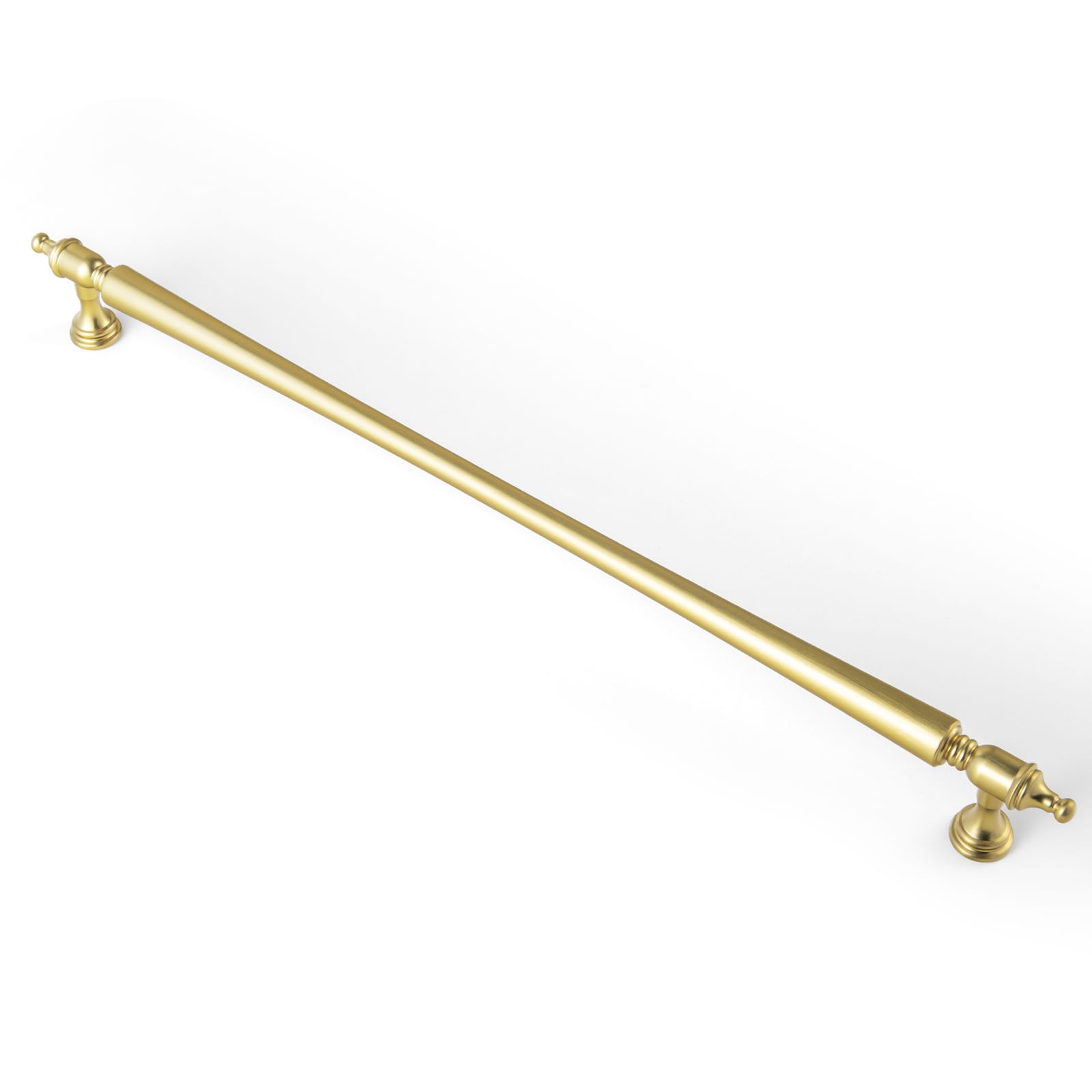 Goo-Ki Brushed Gold / 12.6'' Hole Center / 6 Pack Ornate Tapered Cabinet Handle with Sculpted Detailing Vintage Hardware for Kitchen