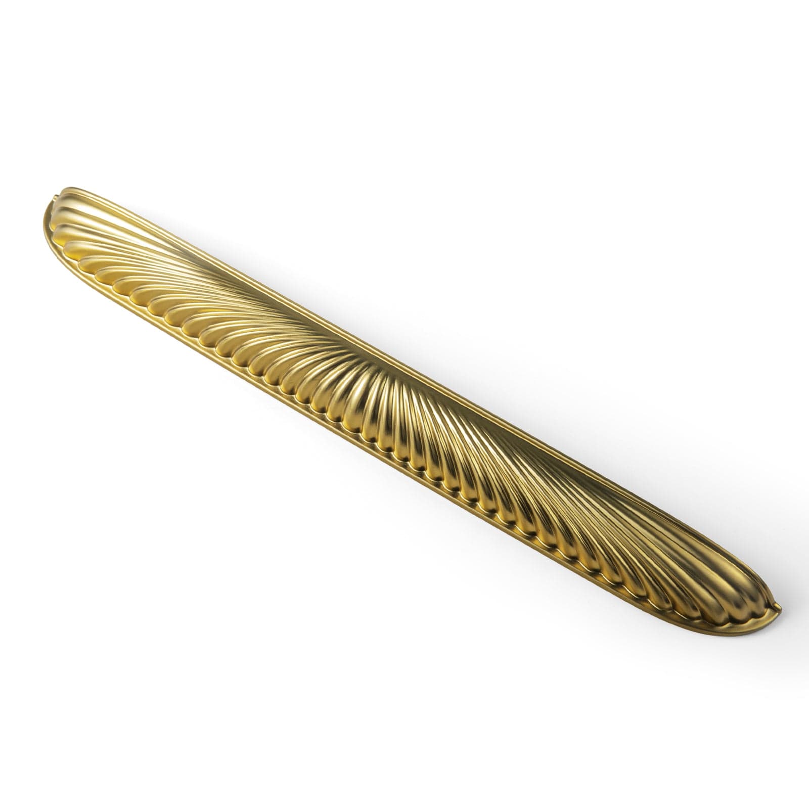 Goo-Ki Brushed Gold / 12.6'' Hole Center / 6 Pack Semicircular Antique Brass Cabinet Pulls Half Moon Shaped Bin Cup Drawer Pull