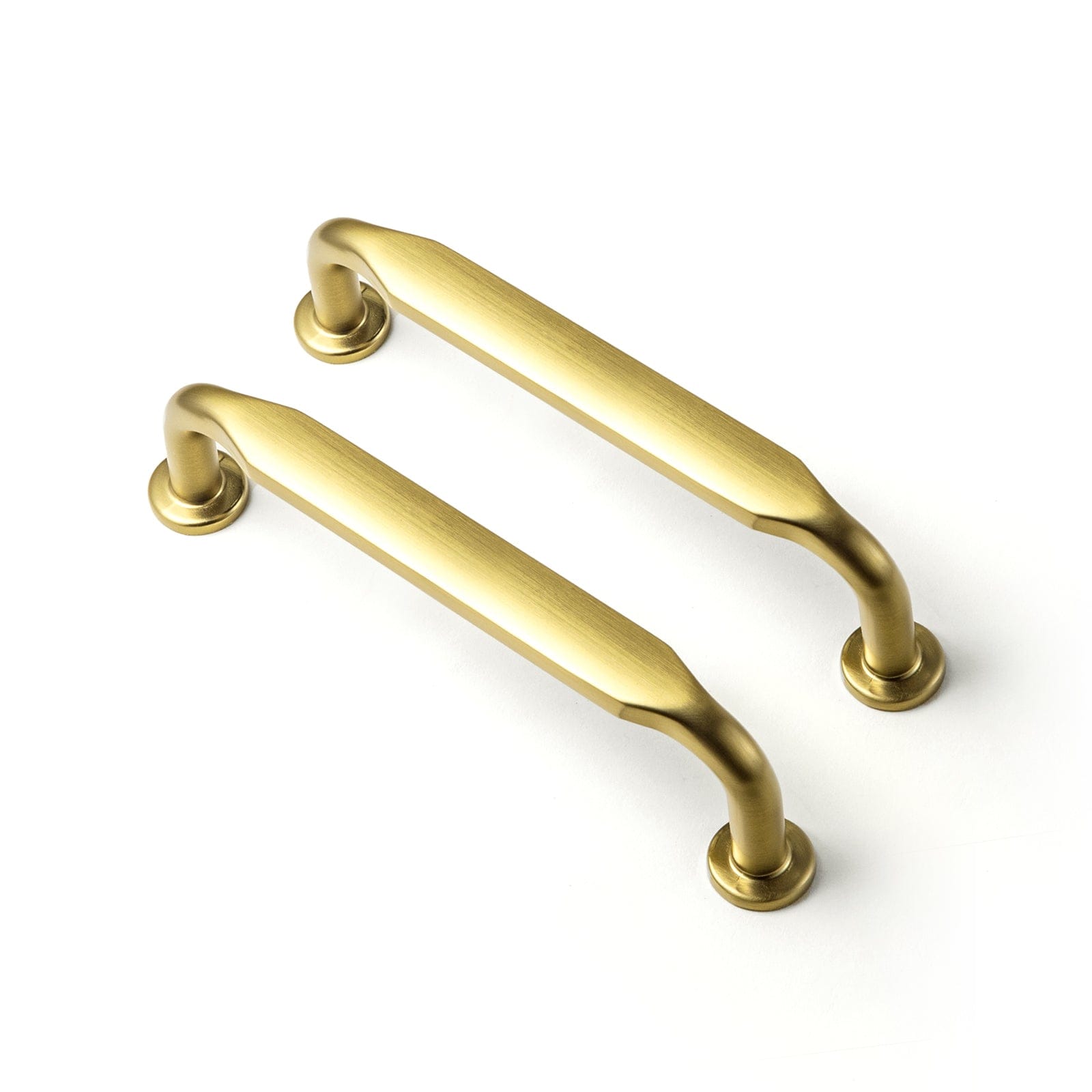 Goo-Ki Brushed Gold / 3.78'' Hole Center / 6 Pack Minimalist Slim Design Zinc Alloy Cabinet Pulls – Rustic Hardware for a Streamlined Look