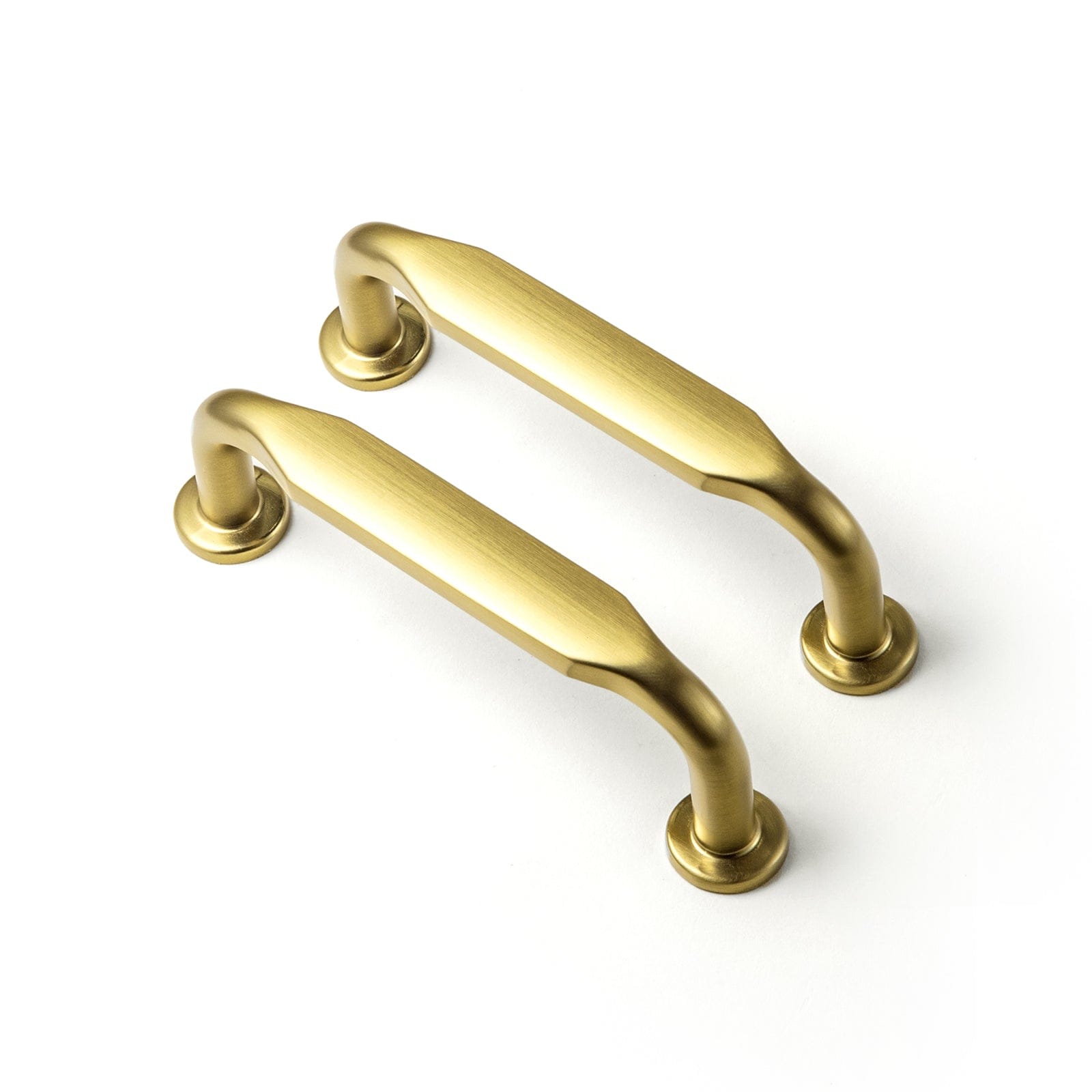 Goo-Ki Brushed Gold / 3'' Hole Center / 6 Pack Minimalist Slim Design Zinc Alloy Cabinet Pulls – Rustic Hardware for a Streamlined Look
