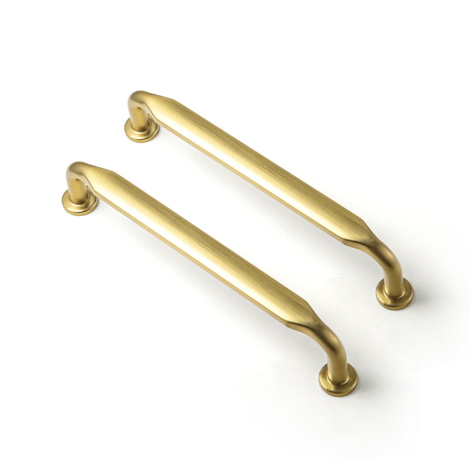 Goo-Ki Brushed Gold / 5'' Hole Center / 6 Pack Minimalist Slim Design Zinc Alloy Cabinet Pulls – Rustic Hardware for a Streamlined Look