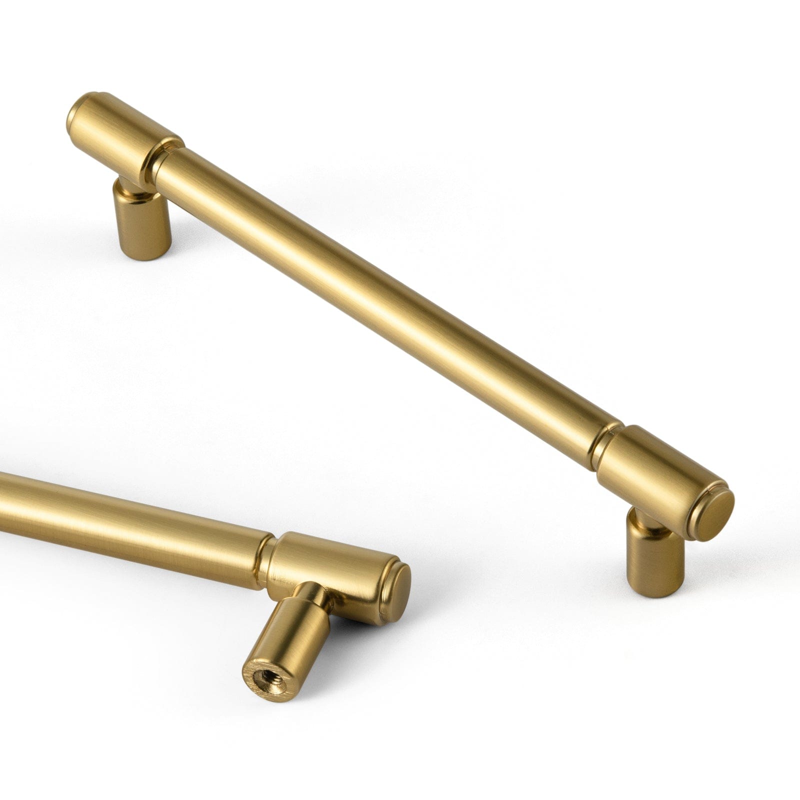 Goo-Ki Brushed Gold / 5'' Hole Center / 6 Pack Retro Bar Handle for Dresser Cupboard Vintage Bronze Ancient Pull
