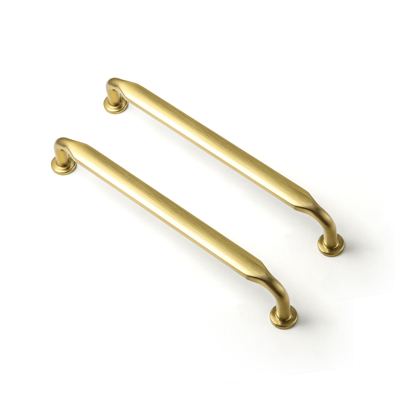 Goo-Ki Brushed Gold / 6.3'' Hole Center / 6 Pack Minimalist Slim Design Zinc Alloy Cabinet Pulls – Rustic Hardware for a Streamlined Look
