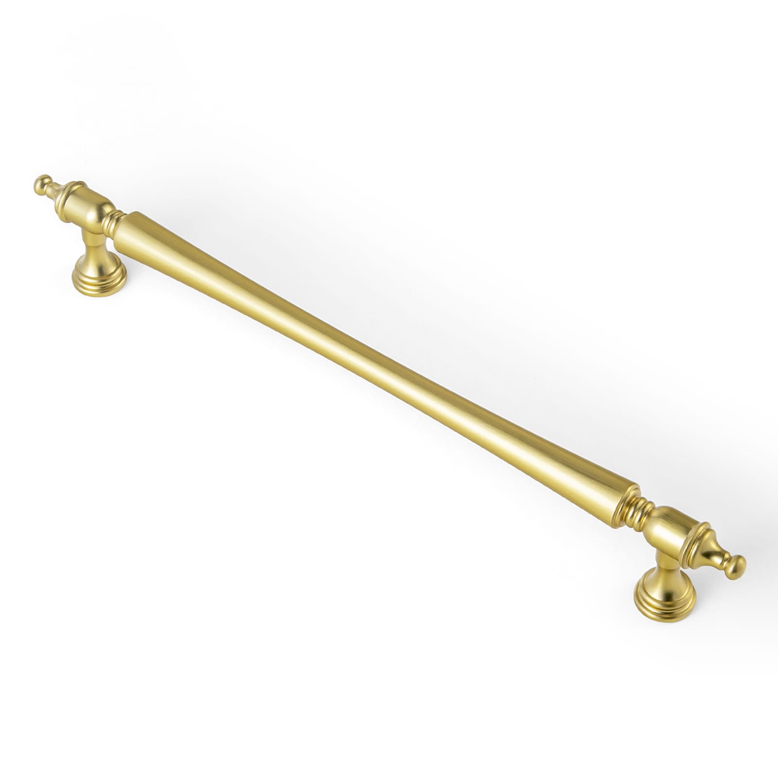 Goo-Ki Brushed Gold / 7.6'' Hole Center / 6 Pack Ornate Tapered Cabinet Handle with Sculpted Detailing Vintage Hardware for Kitchen