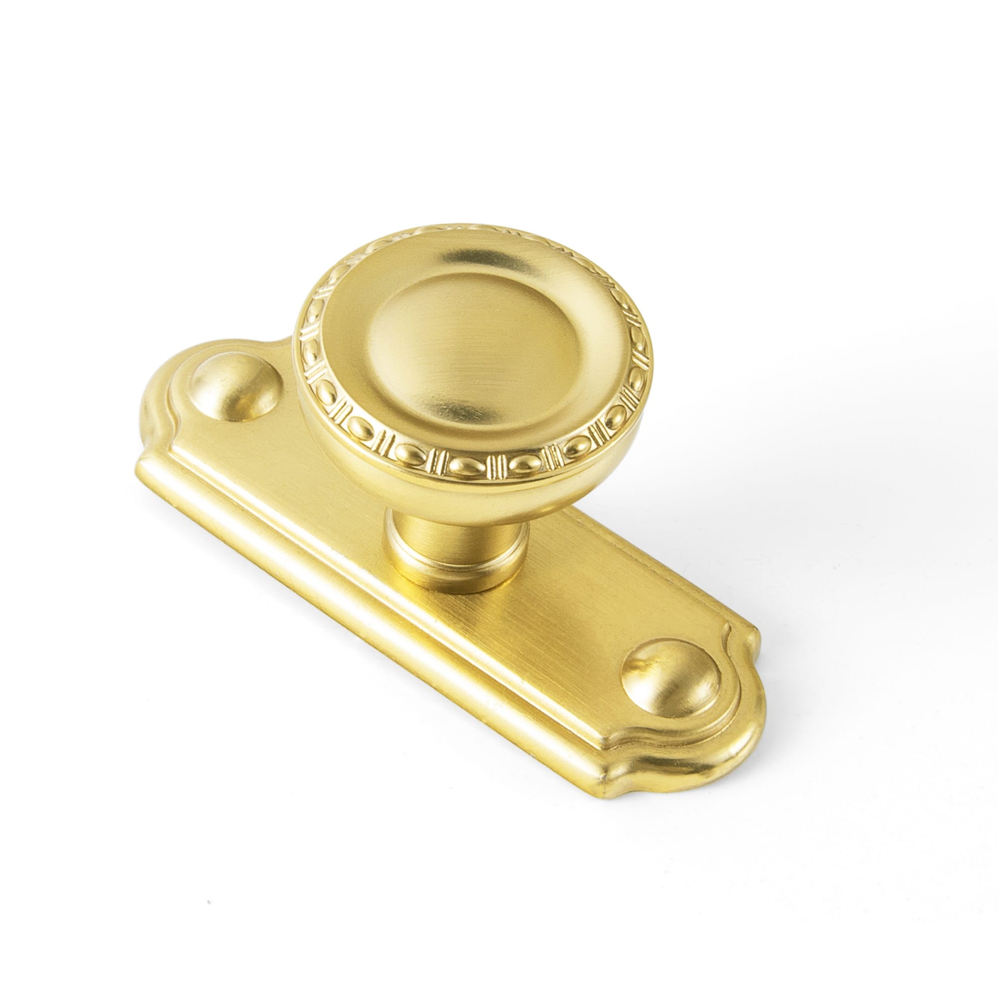 Goo-Ki Brushed Gold / C / 6 Pack Classic Round Cabinet Knobs Elegant Decorative Drawer Knobs with Ornate Edging