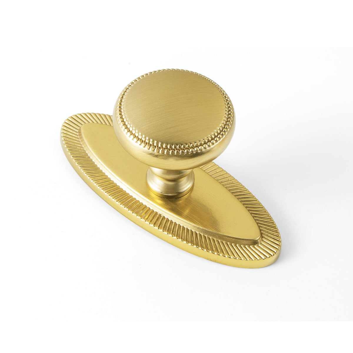 Goo-Ki Brushed Gold / E / 6 Pack Classic Zinc Alloy Cabinet Knobs with Beaded Edge Vintage Style Drawer Hardware