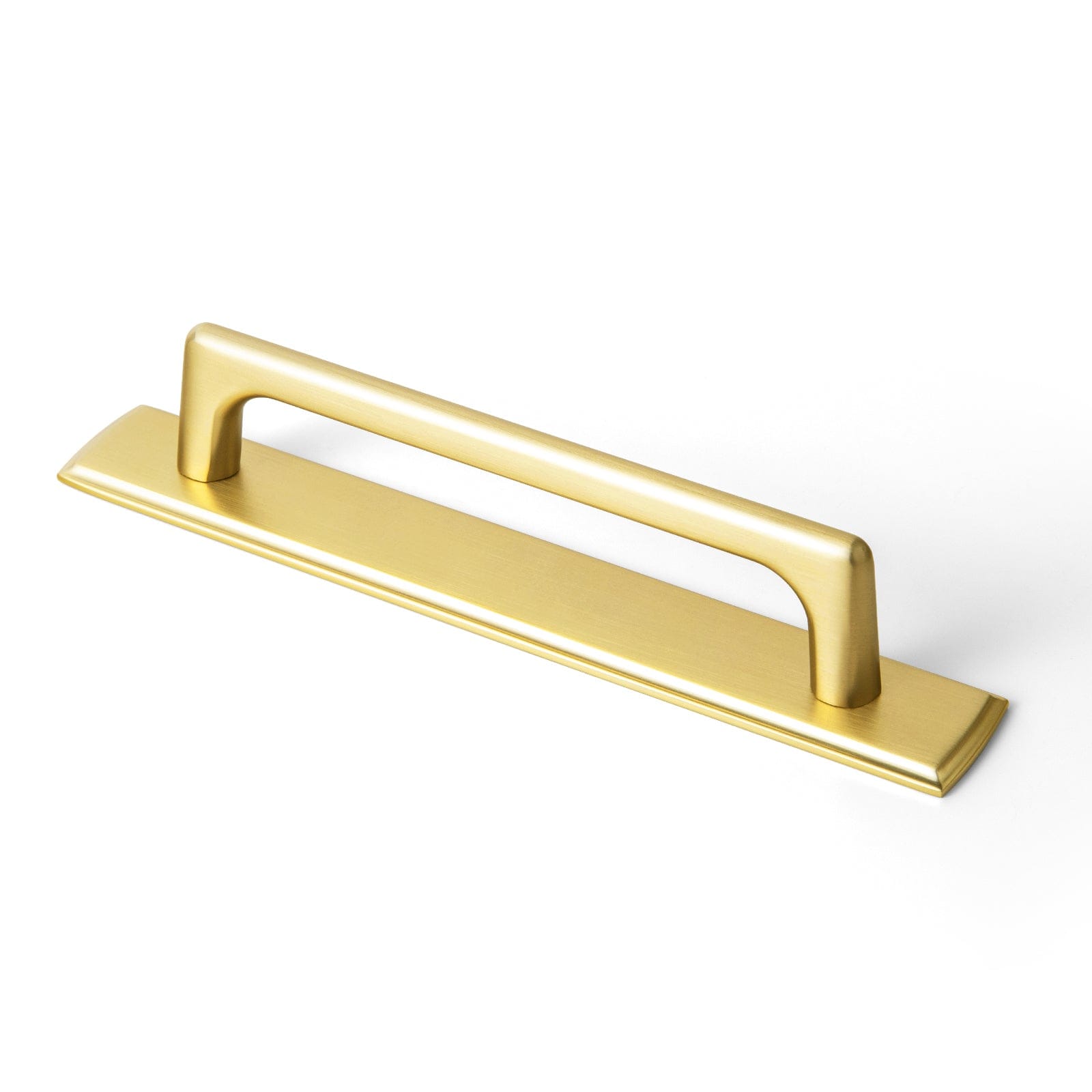 Goo-Ki Brushed Gold / G011 / 5'' Hole Center 2 Pack Classic Cabinet Bar Pulls with Back Plate Zinc Alloy Cabinet Handle with Long Back Plate