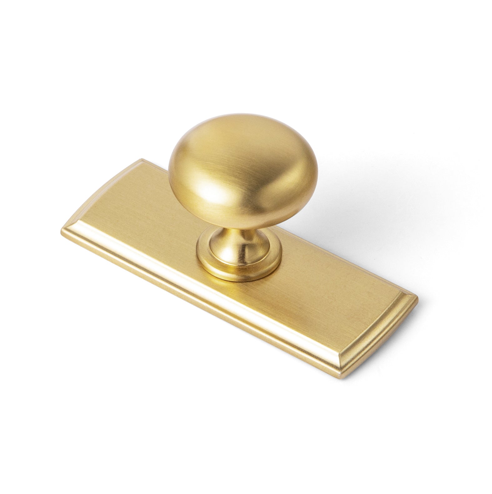Goo-Ki Brushed Gold / G011 / Standard 6 Pack Antique Brass Zinc Alloy Cabinet Knob with Back Plate Single Hole Center Cabinet Hardware for Bedroom Kitchen