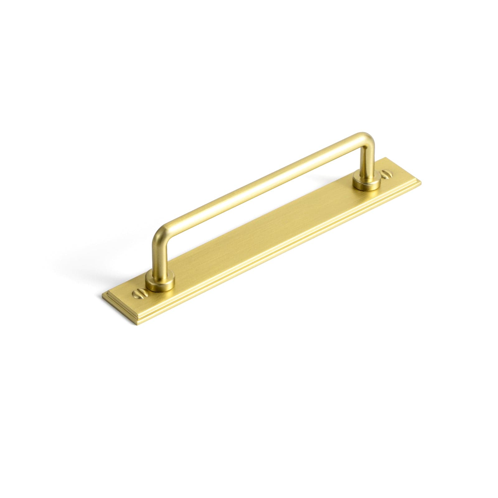 Goo-Ki Brushed Gold / G015 / 5'' Hole Center 2 Pack Cabinet Bar Pulls with Back Plate Vintage Drawer Handles Home Improvement Hardware