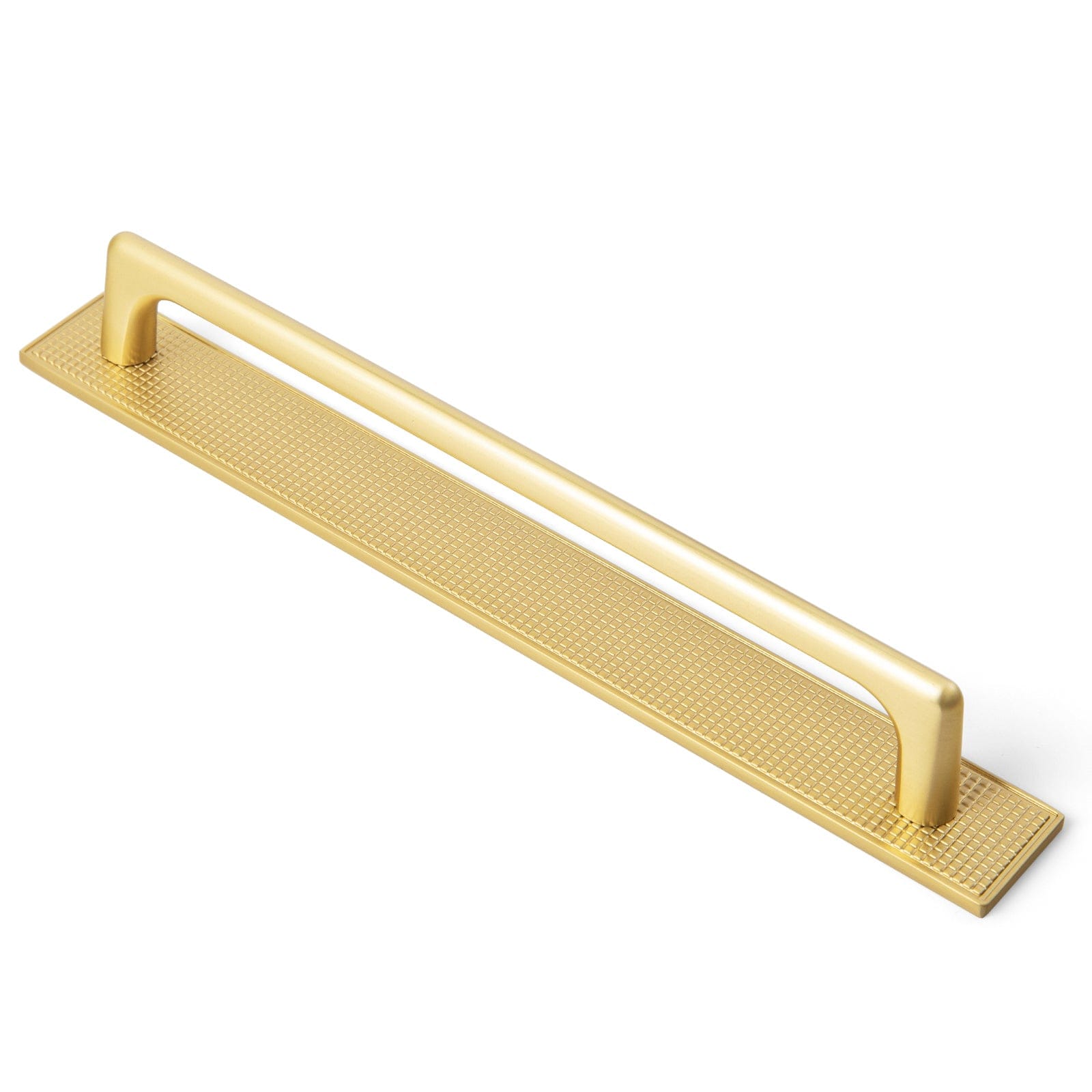 Goo-Ki Brushed Gold / G017 / 7.6'' Hole Center 2 Pack Classic Cabinet Bar Pulls with Back Plate Zinc Alloy Cabinet Handle with Long Back Plate