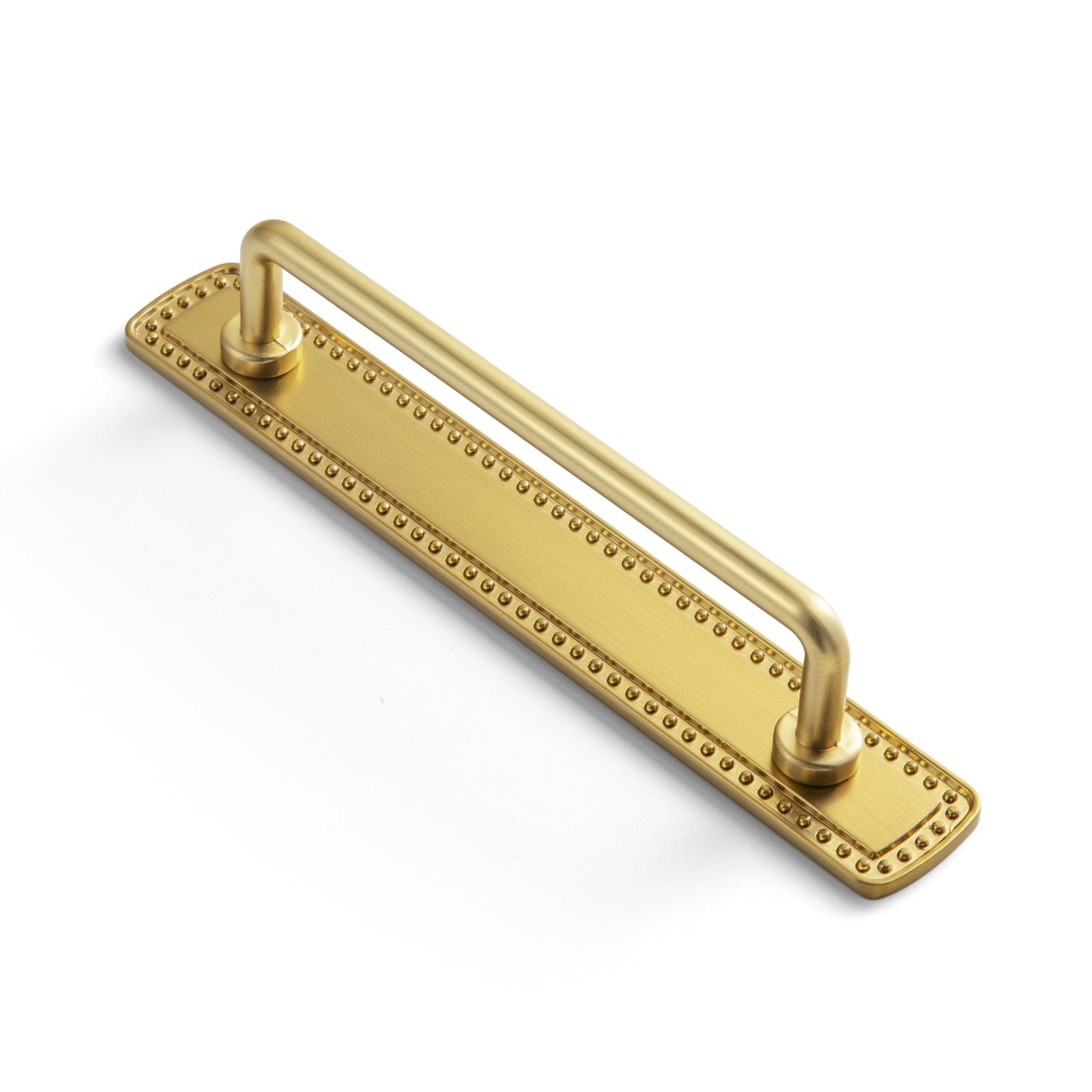 Goo-Ki Brushed Gold / G018 / 5'' Hole Center 2 Pack Cabinet Bar Pulls with Back Plate Vintage Drawer Handles Home Improvement Hardware