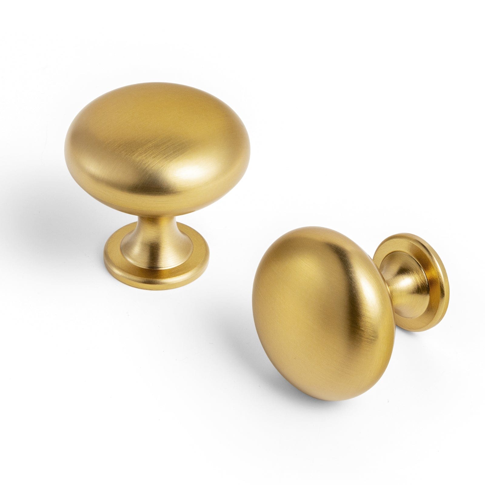 Goo-Ki Brushed Gold / No Back Plate / Large 6 Pack Antique Brass Zinc Alloy Cabinet Knob with Back Plate Single Hole Center Cabinet Hardware for Bedroom Kitchen