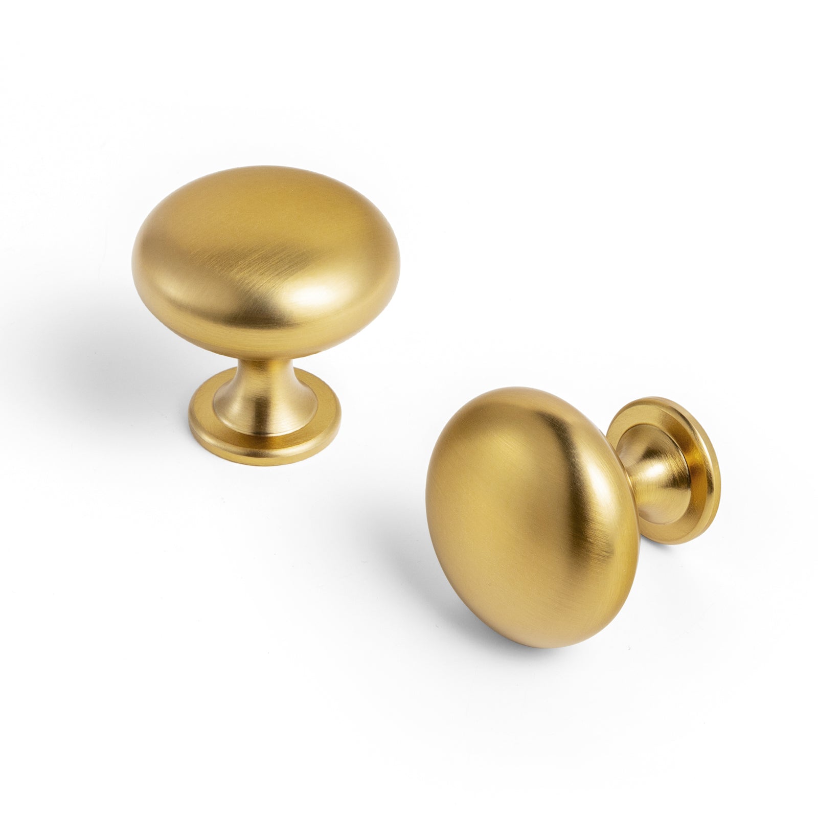 Goo-Ki Brushed Gold / No Back Plate / Standard 6 Pack Antique Brass Zinc Alloy Cabinet Knob with Back Plate Single Hole Center Cabinet Hardware for Bedroom Kitchen