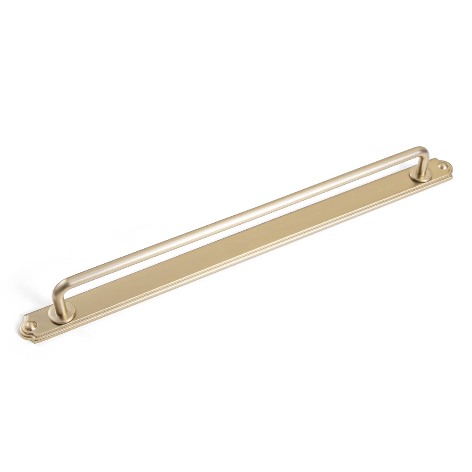 Goo-Ki Champagne Bronze / 12.6'' Hole Center / 2 Pack Stylish Contoured Cabinet Handle with Back Plate Decorative Cabinet Hardware