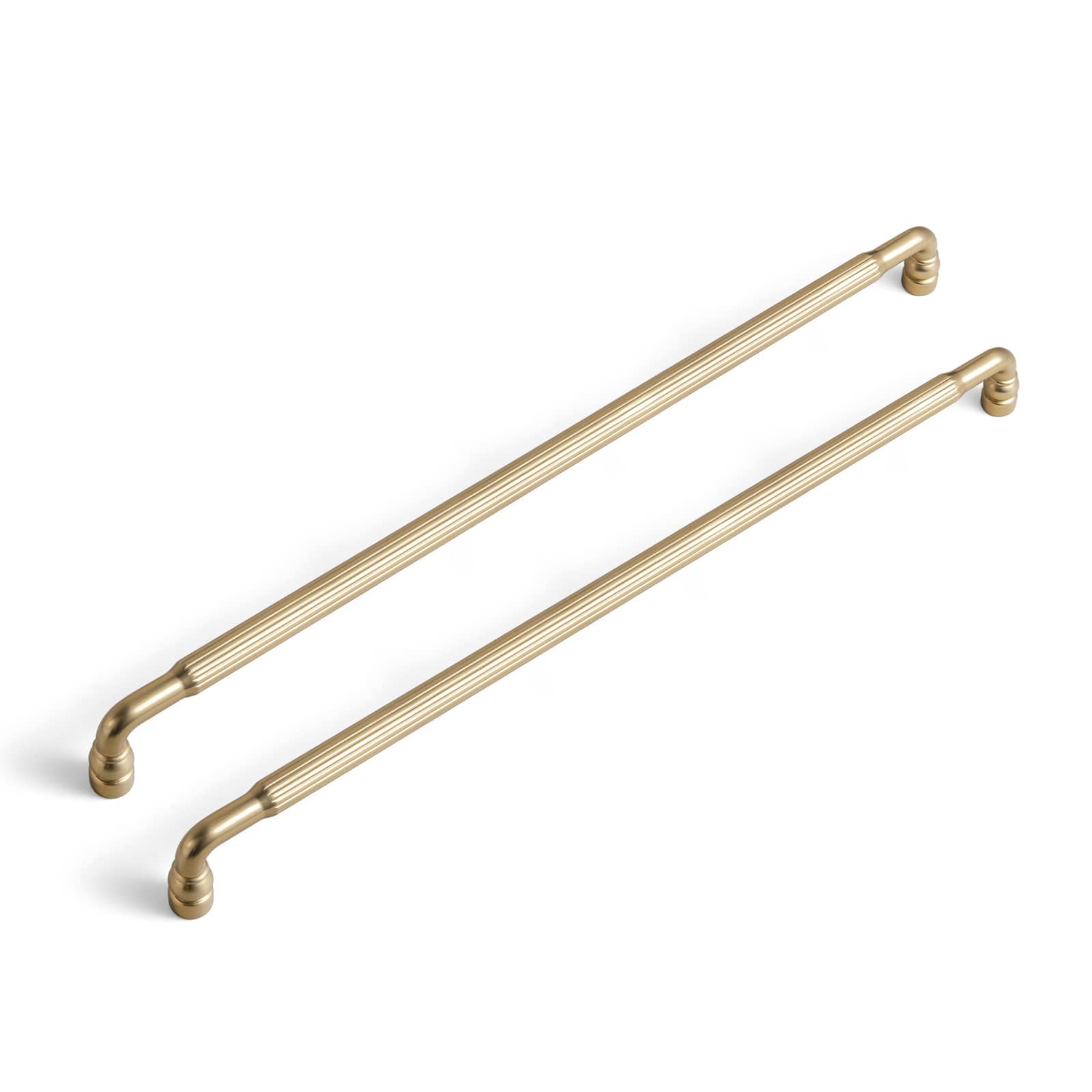 Goo-Ki Champagne Bronze / 12.6'' Hole Center / 6 Pack Industrial Decorative Cabinet Pulls Unique L-shaped Drawer Handles with Textured Grip