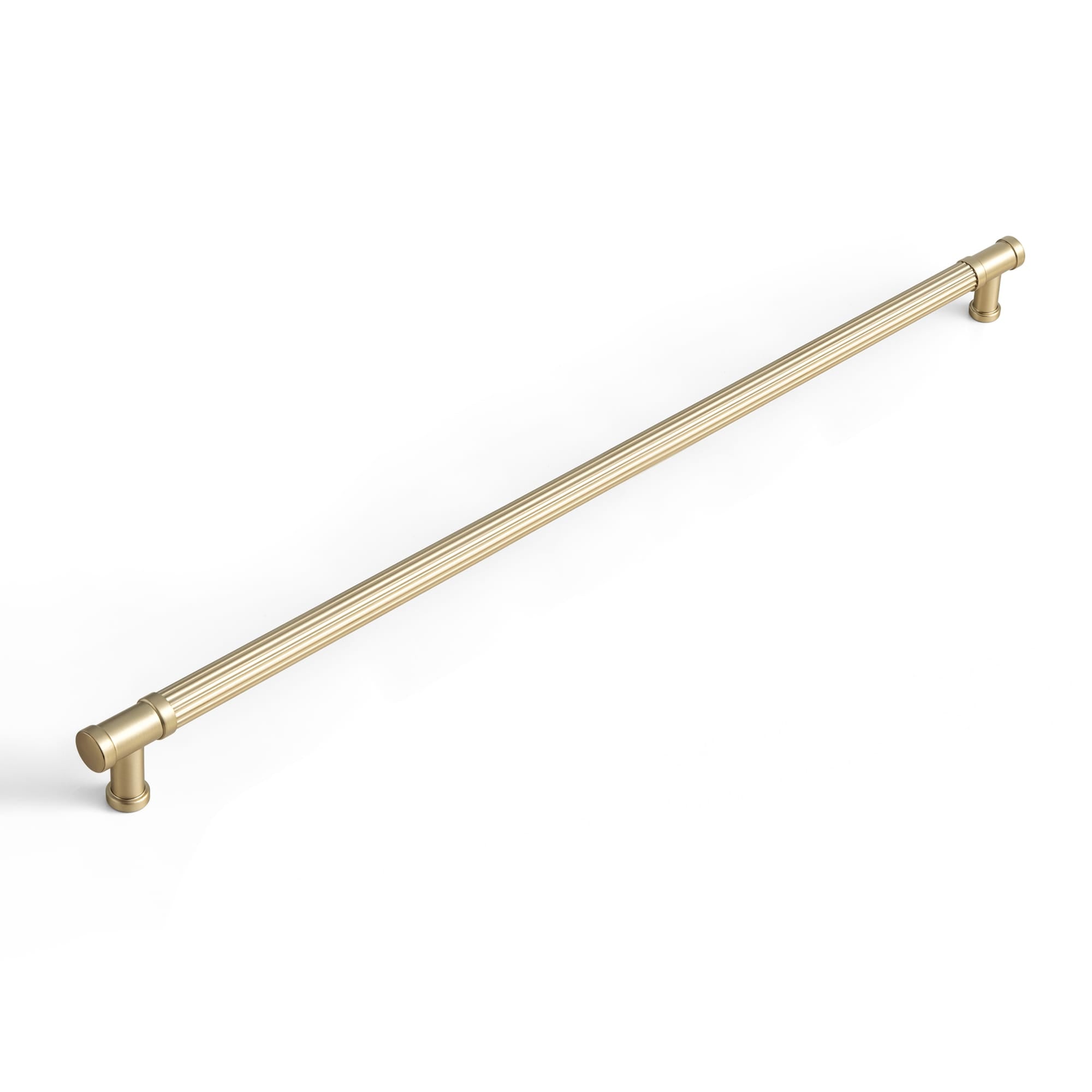 Goo-Ki Champagne Bronze / 12.6'' Hole Center / 6 Pack Vintage Fluted Vintage Cabinet Pulls Textured Vertical Striped Bar Pulls for Kitchen Cabinets
