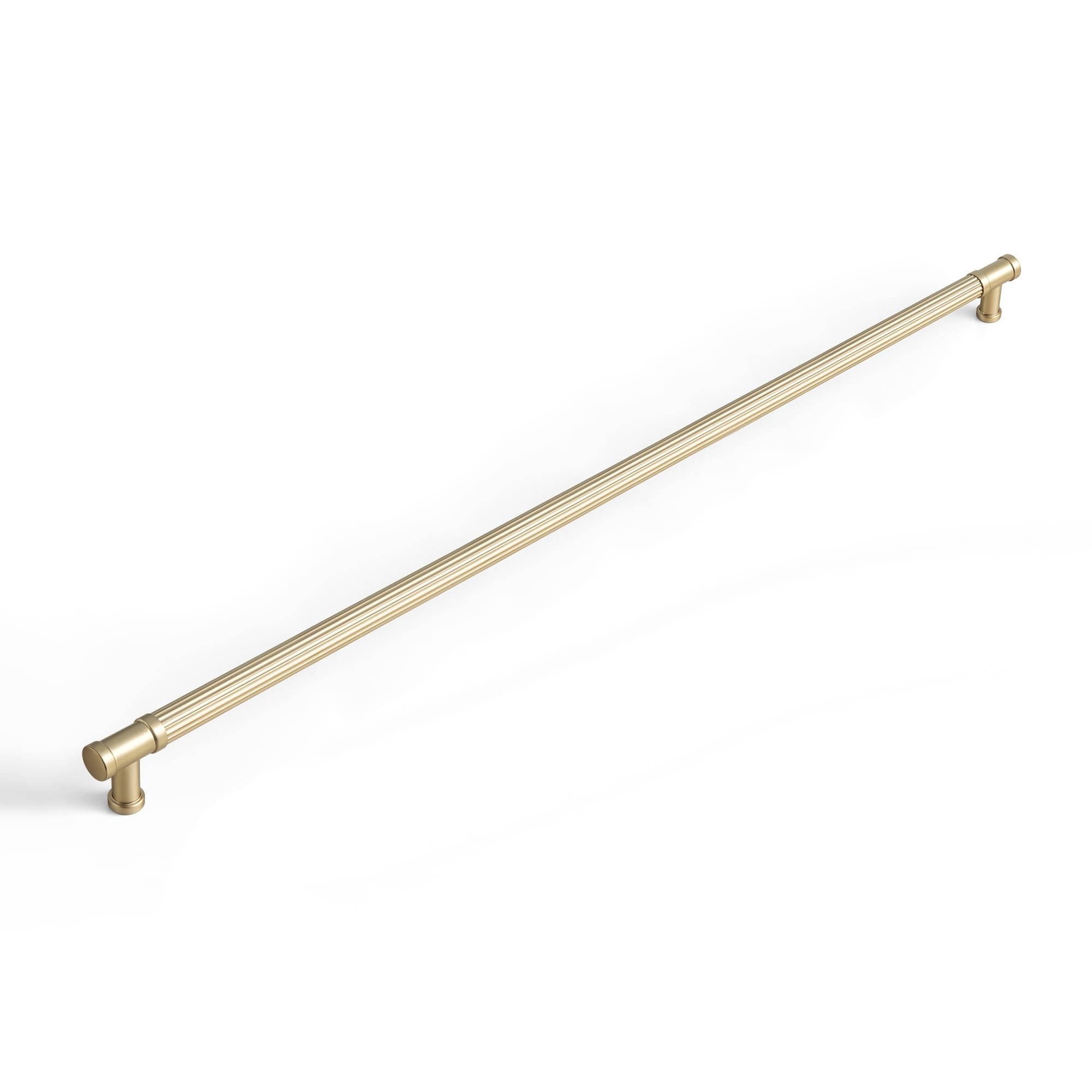 Goo-Ki Champagne Bronze / 18'' Hole Center / 6 Pack Vintage Fluted Vintage Cabinet Pulls Textured Vertical Striped Bar Pulls for Kitchen Cabinets
