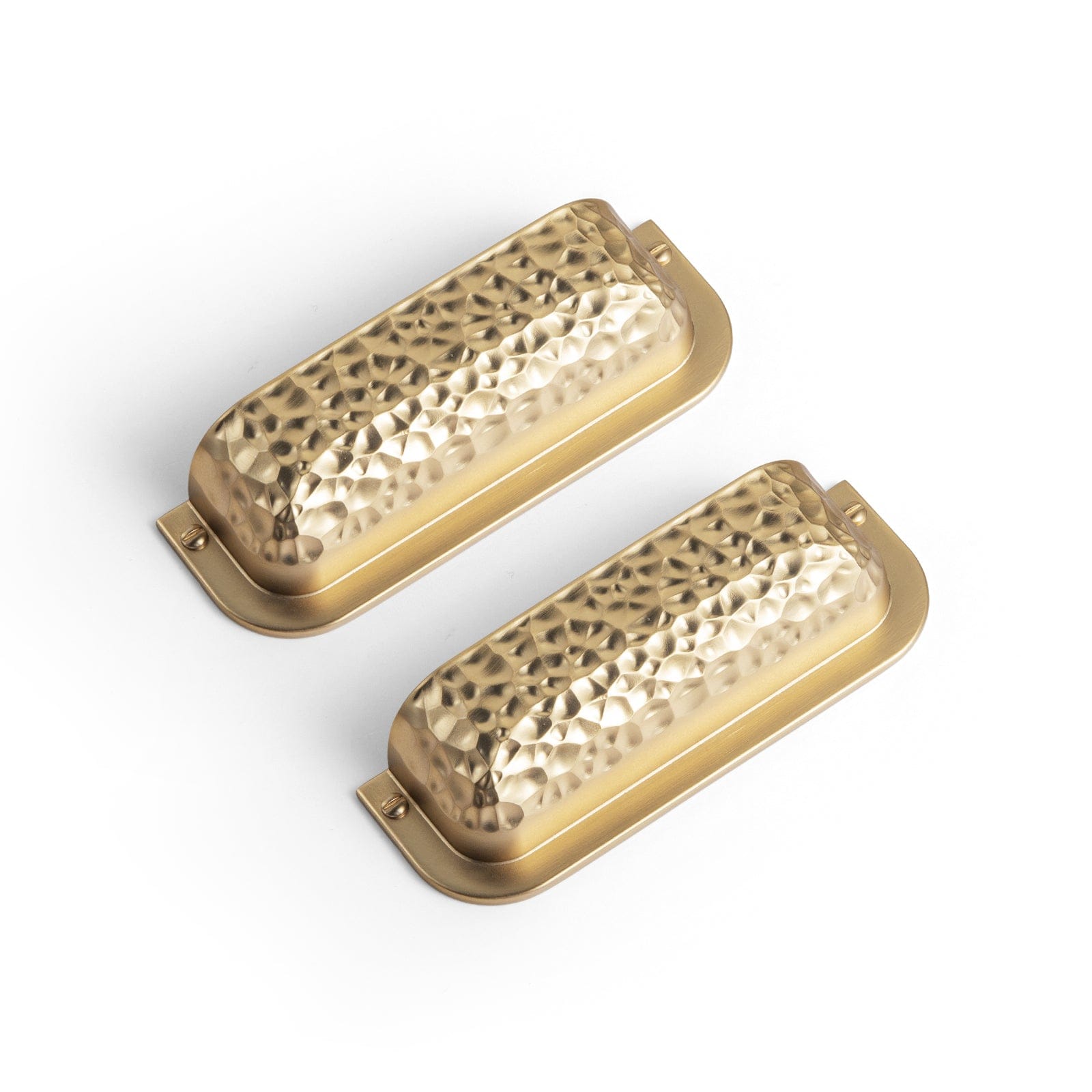 Goo-Ki Champagne Bronze / 2.5'' Hole Center / 6 Pack Hammered Zinc Alloy Cabinet Cup Pulls Retro Style Drawer Handles with Unique Pattern