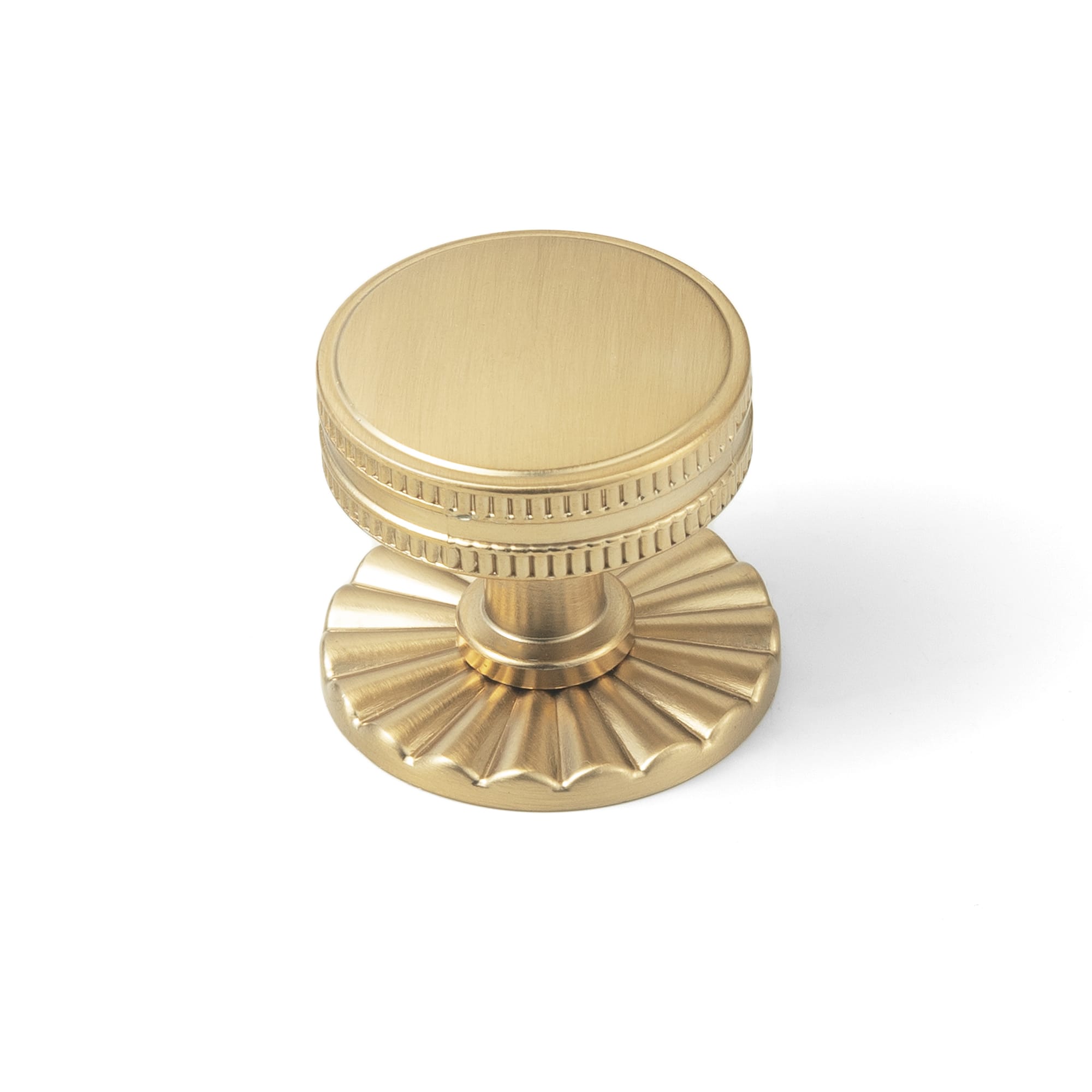 Goo-Ki Champagne Bronze / 2317 / 6 Pack Distinctive Artistic Engravings Single Hole Round Cabinet Knob Retro Flair Kitchen Hardware
