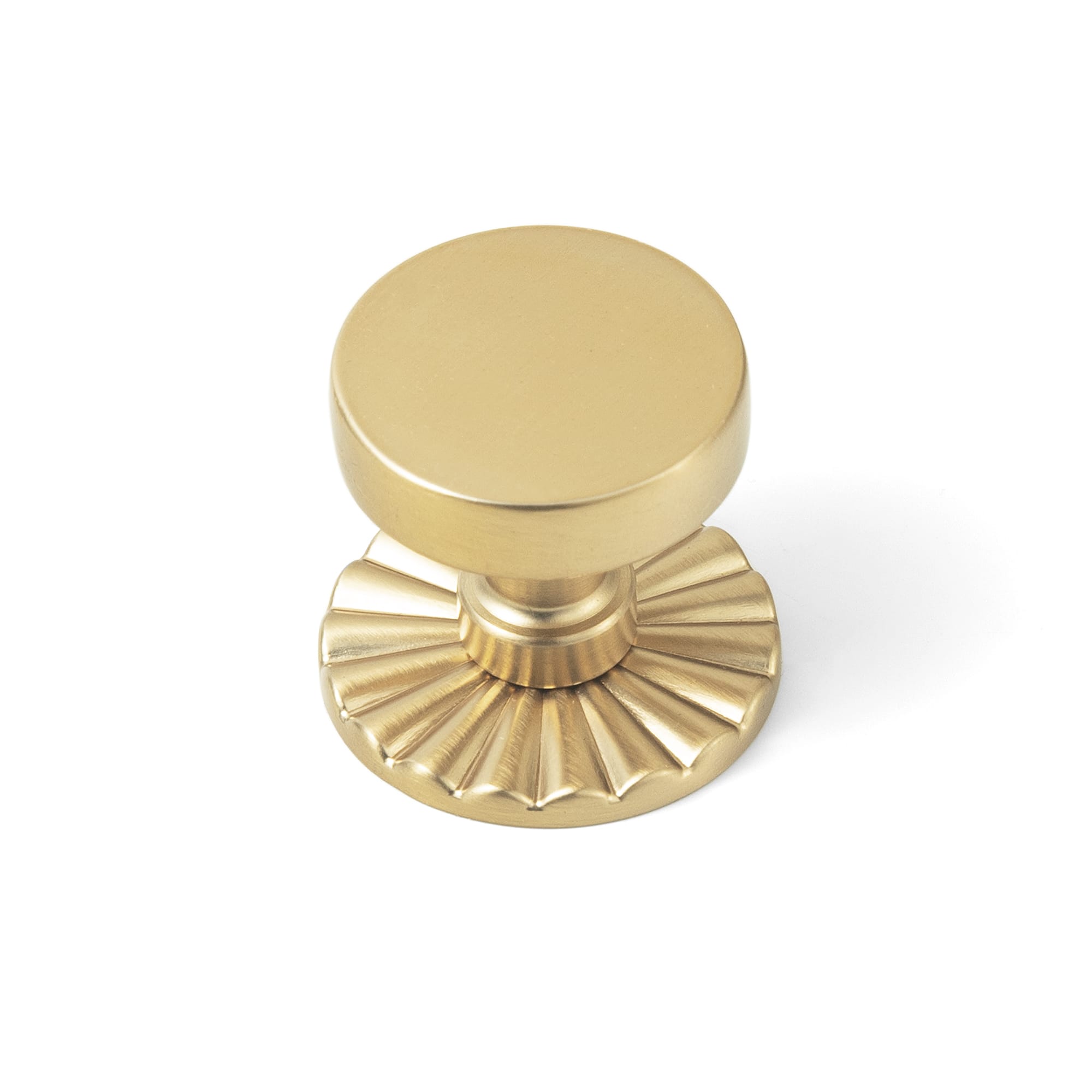 Goo-Ki Champagne Bronze / 2317 / 6 Pack Vintage Brass Zinc Alloy Cabinet Knob with Back Plate Single Hole Center Kitchen Hardware
