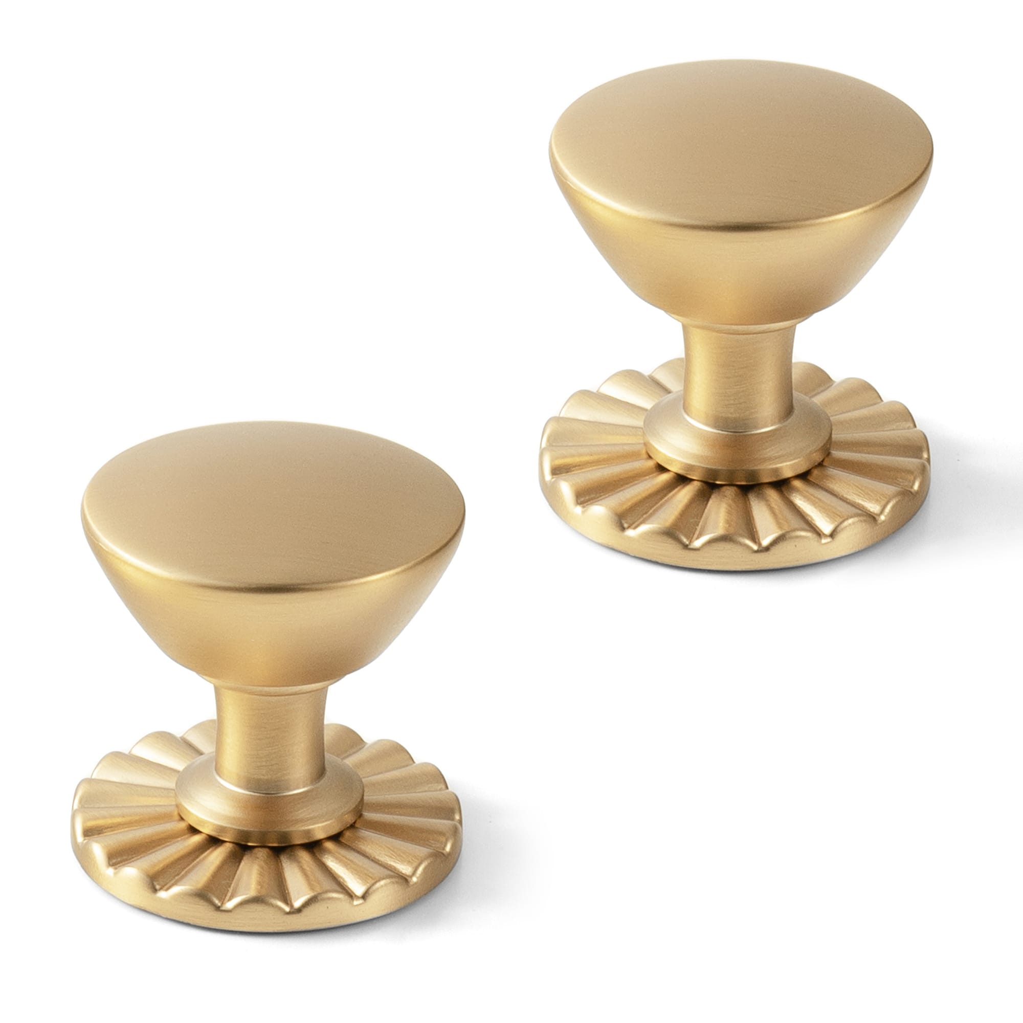Goo-Ki Champagne Bronze / 2317 / 6 Pack Vintage & Modern Zinc Alloy Cabinet Knobs with Decorative Backplates Furniture Hardware for Cabinets & Dressers