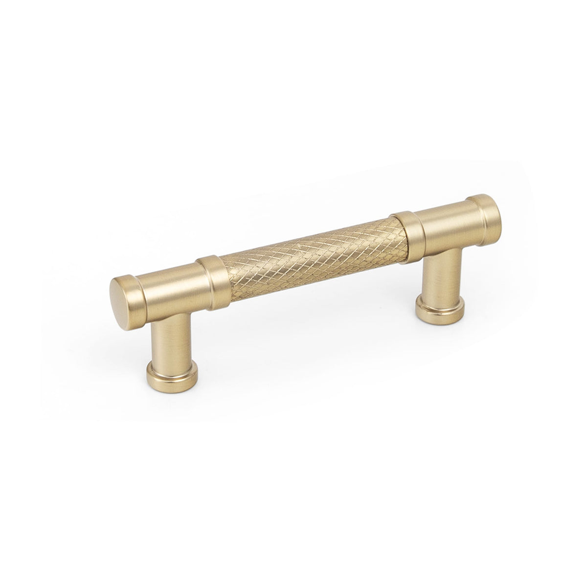 Goo-Ki Champagne Bronze / 3'' Hole Center / 6 Pack Knurled T-Bar Cabinet Pull Handles, Zinc Alloy & Aluminum Textured Drawer Pulls for Kitchen Furniture