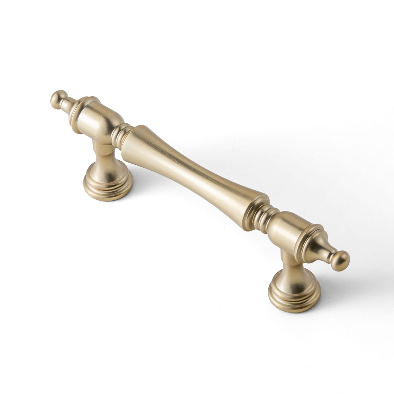 Goo-Ki Champagne Bronze / 3'' Hole Center / 6 Pack Ornate Tapered Cabinet Handle with Sculpted Detailing Vintage Hardware for Kitchen