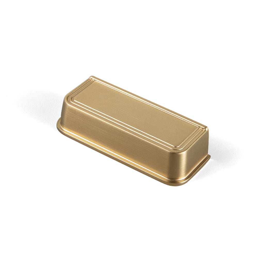 Goo-Ki Champagne Bronze / 3'' Hole Center / 6 Pack Rectangular Profile Cabinet Pulls with Trimmed Edges - Retro Drawer Handles