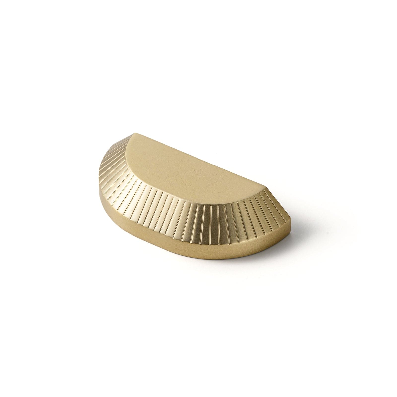 Goo-Ki Champagne Bronze / 3'' Hole Center / 6 Pack Vintage Brass Half-moon Cabinet Cup Pulls Unique Grooved Texture for Home Decor