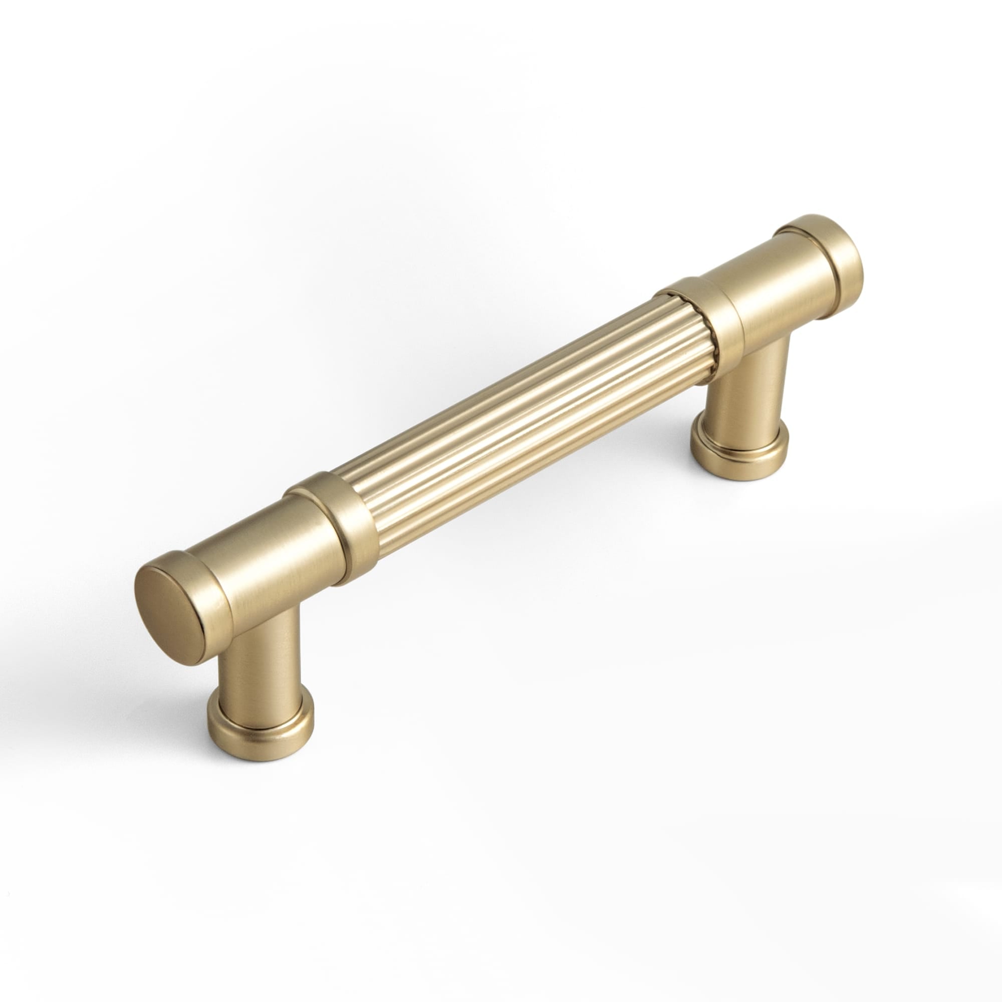 Goo-Ki Champagne Bronze / 3'' Hole Center / 6 Pack Vintage Fluted Vintage Cabinet Pulls Textured Vertical Striped Bar Pulls for Kitchen Cabinets