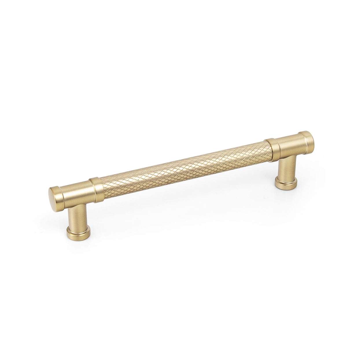 Goo-Ki Champagne Bronze / 5'' Hole Center / 6 Pack Knurled T-Bar Cabinet Pull Handles, Zinc Alloy & Aluminum Textured Drawer Pulls for Kitchen Furniture