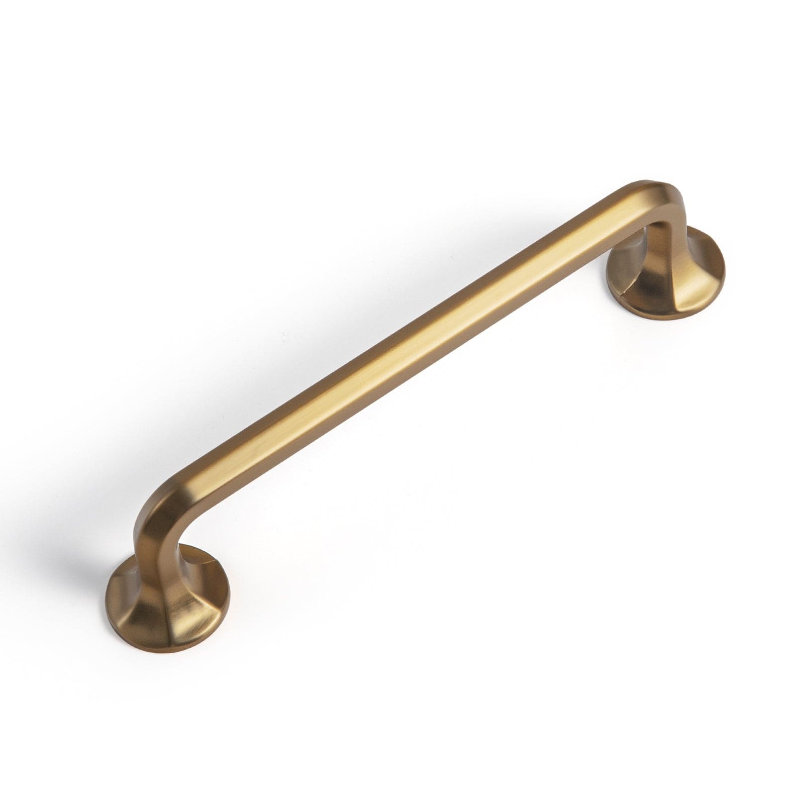 Goo-Ki Champagne Bronze / 5'' Hole Center / 6 Pack Large Base Cabinet Handle Angled Bronze Drawer Pulls