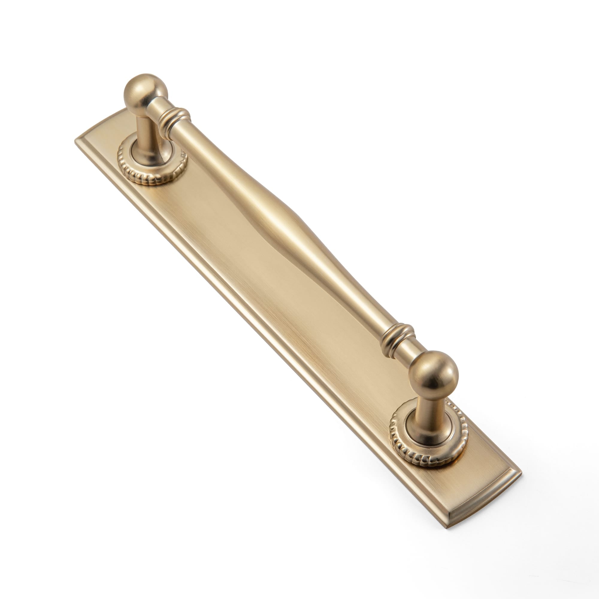 Goo-Ki Champagne Bronze / 5'' Hole Center with Back Plate G011 / 2 Pack Traditional Zinc Alloy Drawer Pulls, Decorative Spindle-Shaped Bar Handles Classic Hardware for Cabinets & Vanities