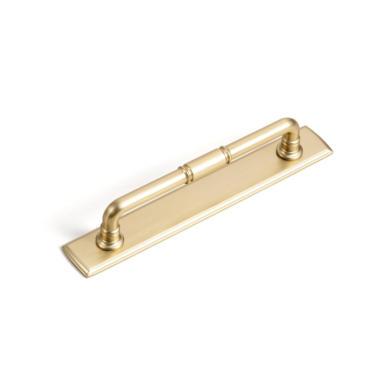 Goo-Ki Champagne Bronze / 5'' Hole Center with Back Plate G011 / 2 Pack Vintage Brass Pipe Style Cabinet Handles for Modern - Rustic Interiors