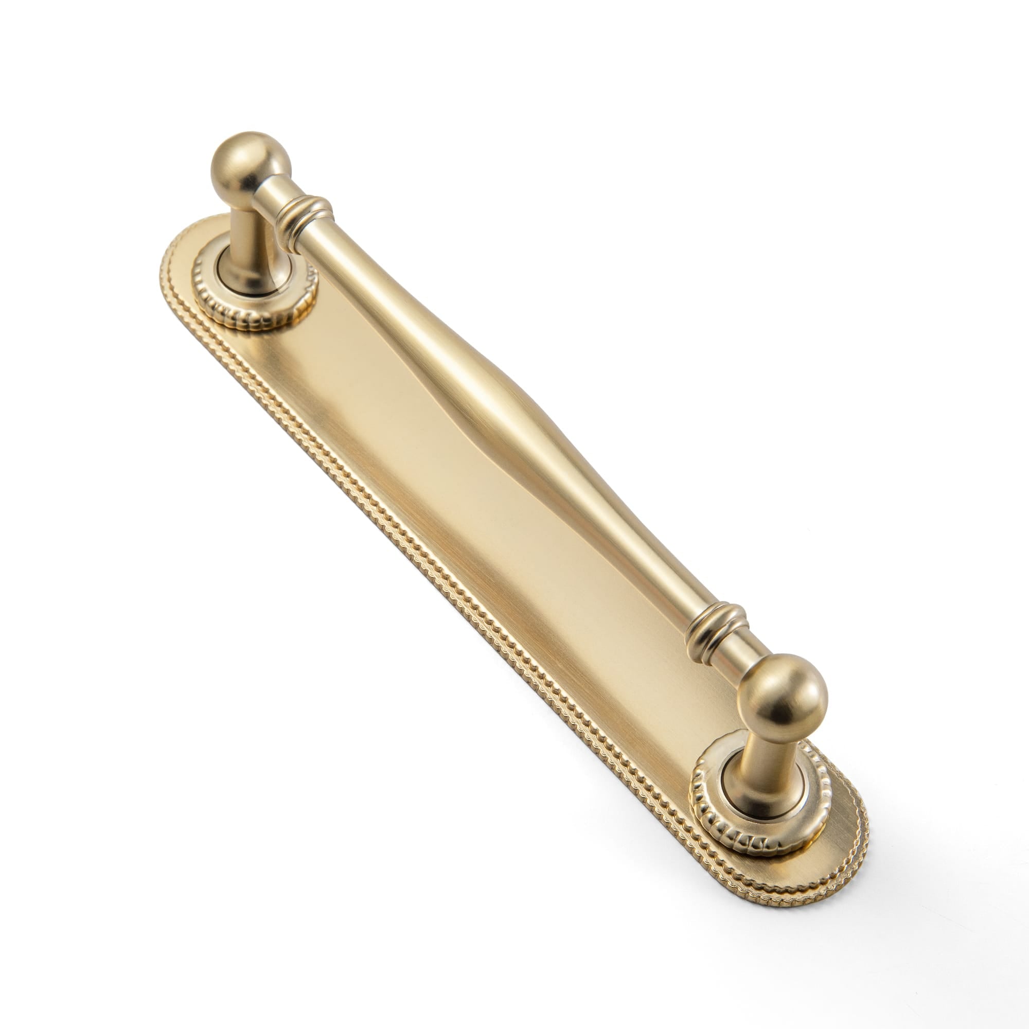 Goo-Ki Champagne Bronze / 5'' Hole Center with Back Plate G019 / 2 Pack Traditional Zinc Alloy Drawer Pulls, Decorative Spindle-Shaped Bar Handles Classic Hardware for Cabinets & Vanities