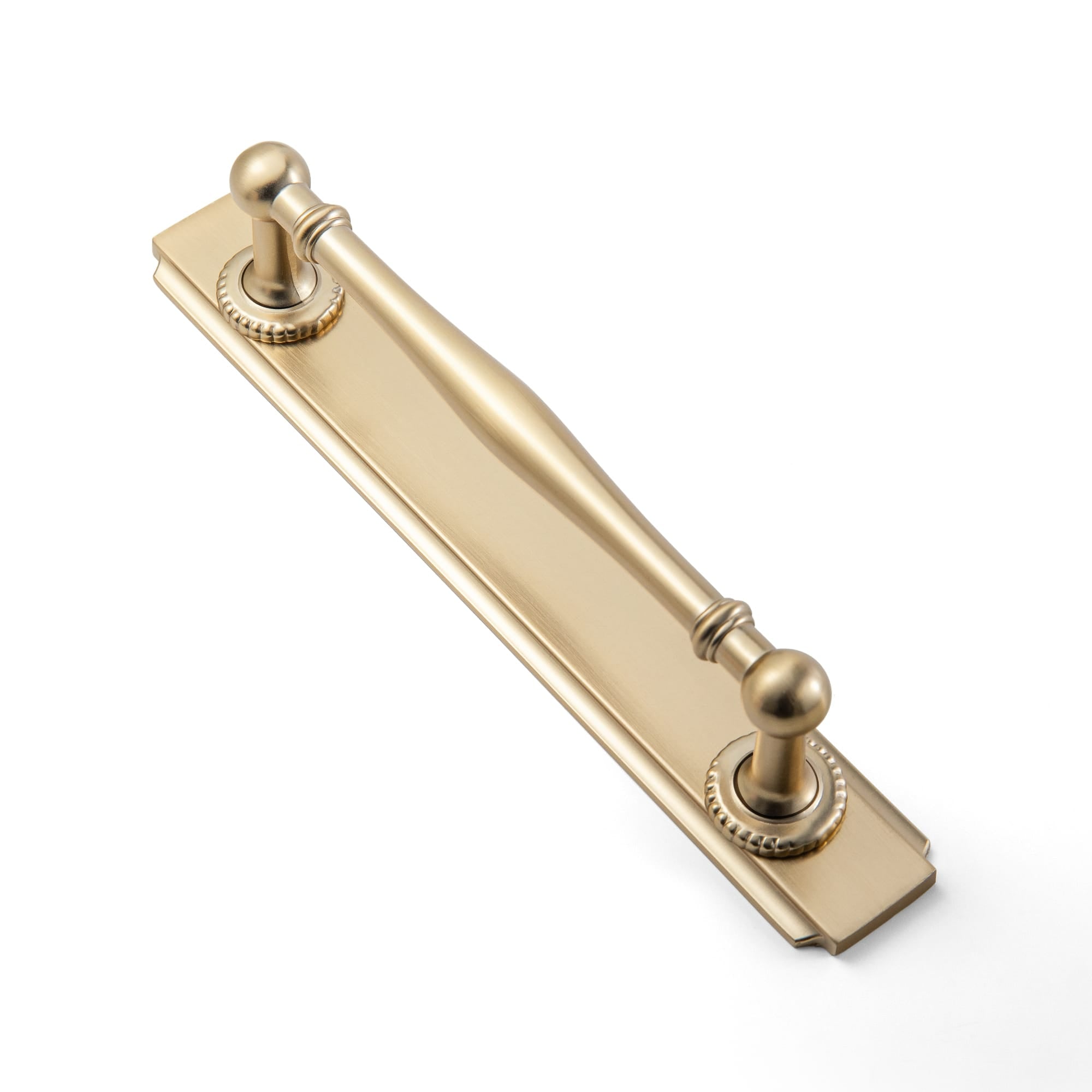 Goo-Ki Champagne Bronze / 5'' Hole Center with Back Plate G020 / 2 Pack Traditional Zinc Alloy Drawer Pulls, Decorative Spindle-Shaped Bar Handles Classic Hardware for Cabinets & Vanities