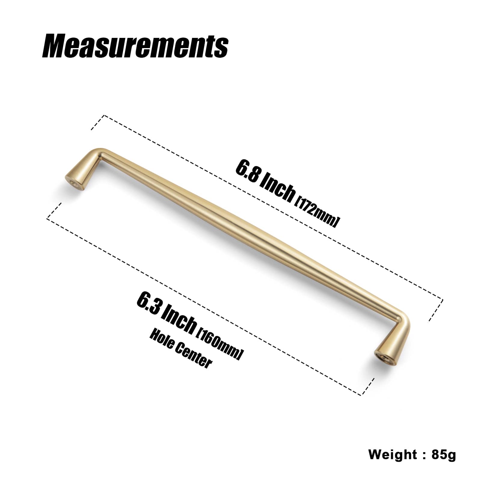 Goo-Ki Champagne Bronze / 6.3'' Hole Center / 6 Pack Retro Cabinet Pulls Luxurious Drawer Pulls for Bedroom Kitchen