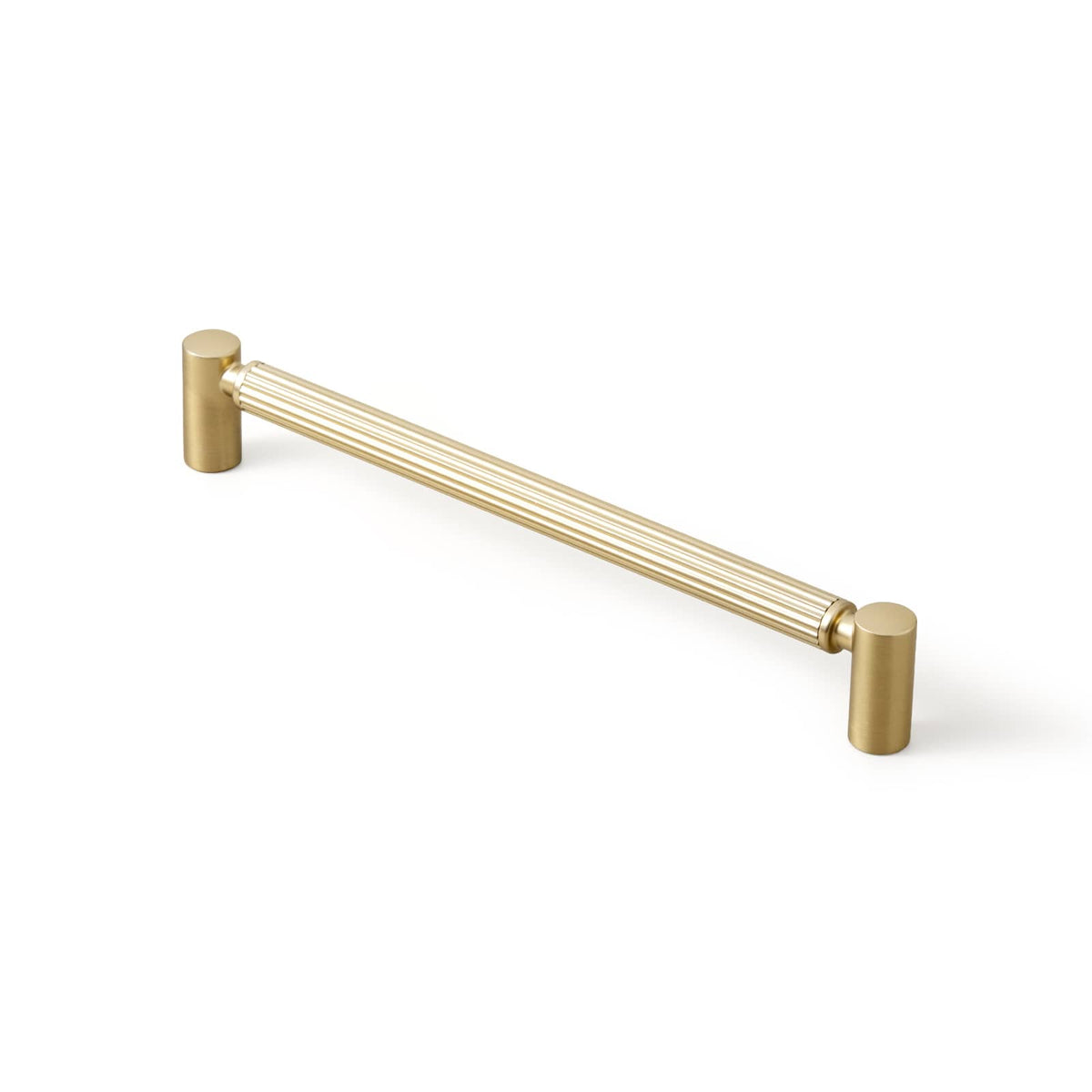 Goo-Ki Champagne Bronze / 7.6'' Hole Center / 6 Pack Vintage Fluted Cabinet Pull Handles, Aluminum Grip Rail with Zinc Alloy End Caps Drawer Bar Pulls for Kitchen Cabinet