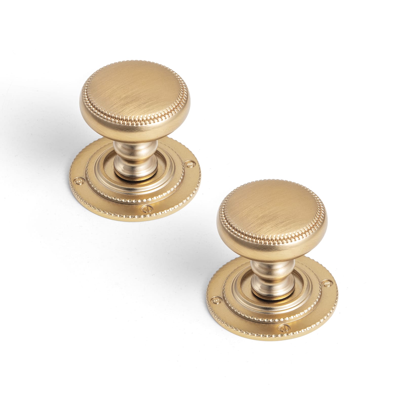 Goo-Ki Champagne Bronze / A39 / 6 Pack Classic Zinc Alloy Cabinet Knobs with Beaded Edge Vintage Style Drawer Hardware